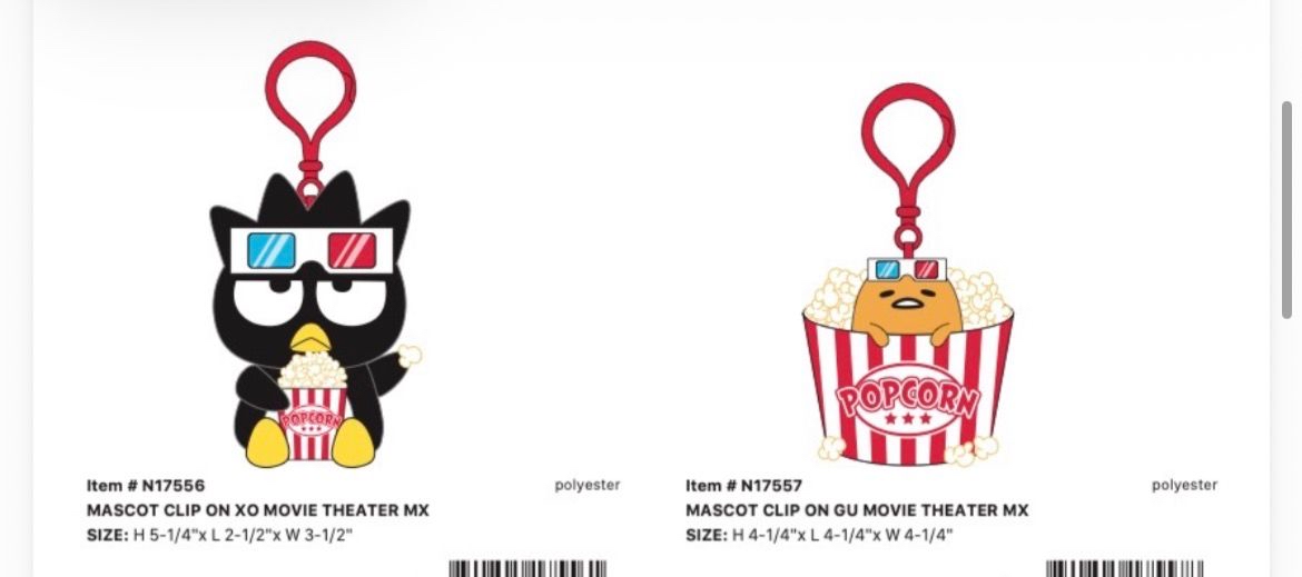 8-9月新品預訂｜美版 爆谷系列公仔/公仔吊飾🍿