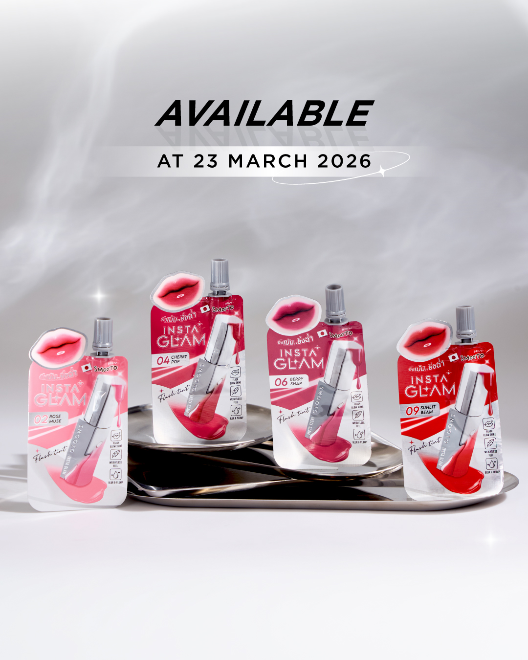 泰國限量現貨 | LYKN - 化妝品牌 Smooto Insta Glam Flash Tint 豐潤水光唇釉