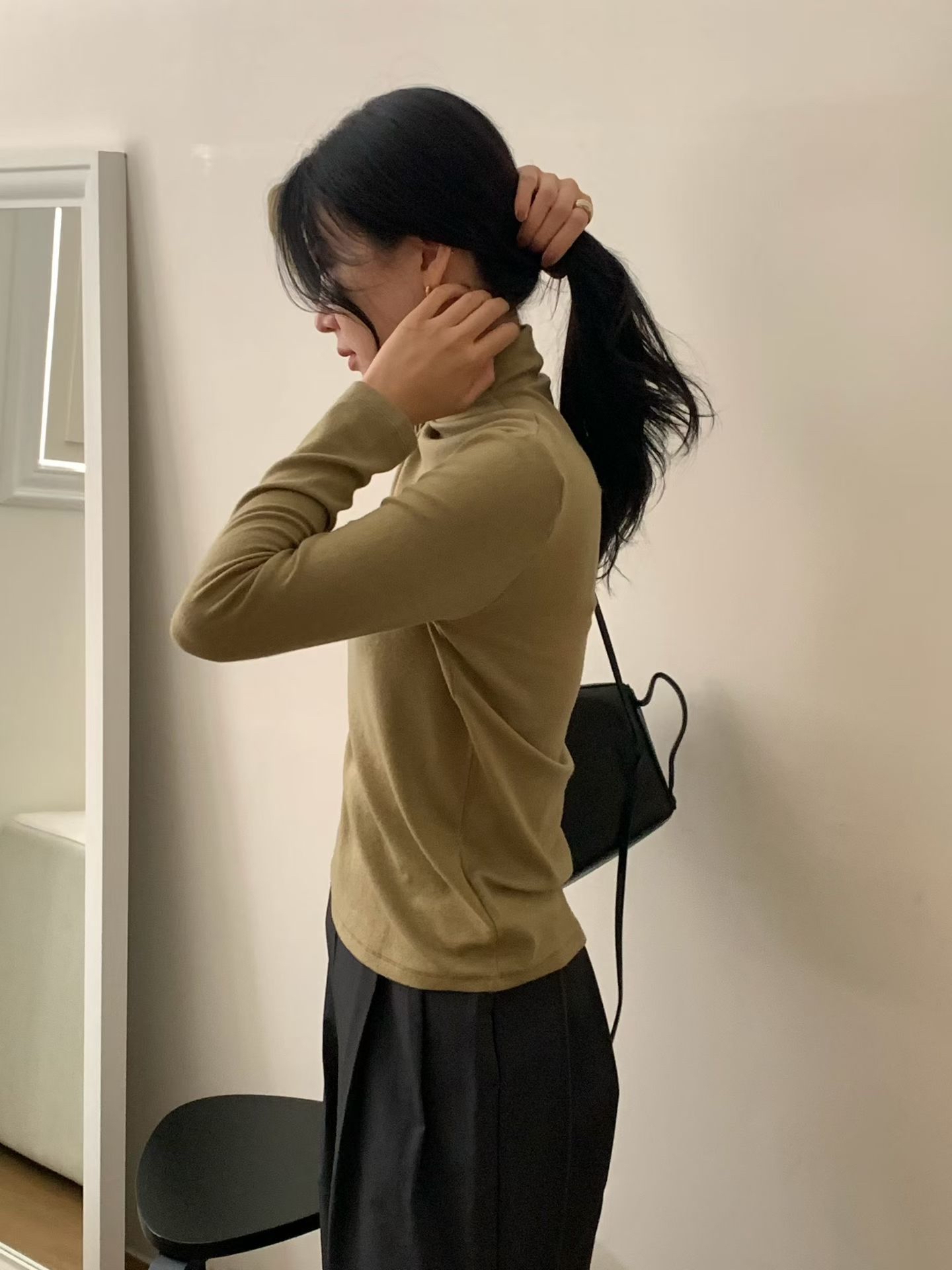 MidNeck wool basic tee
