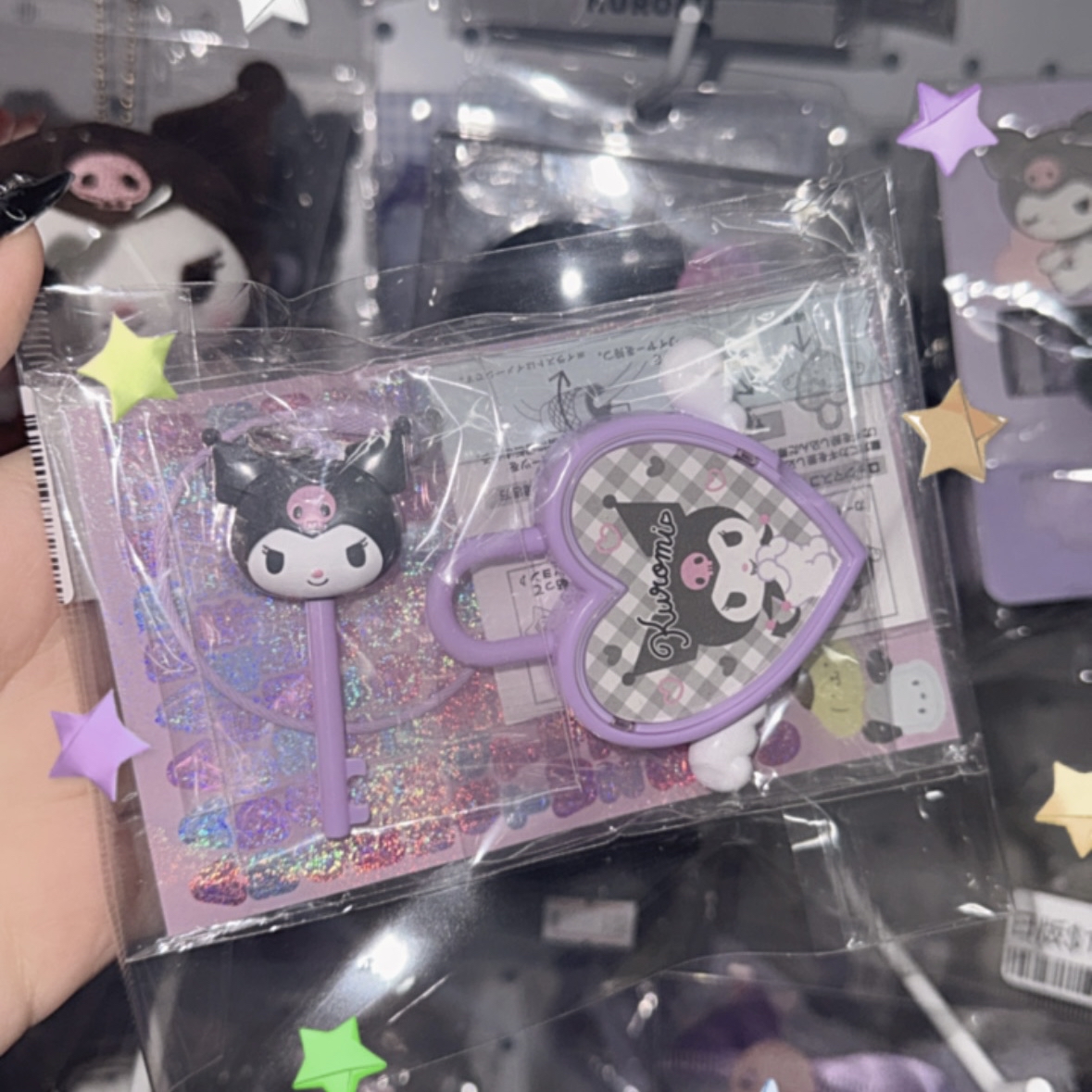 現貨｜日版 絕版! DIY心型鑰匙扣kuromi 吊飾💜