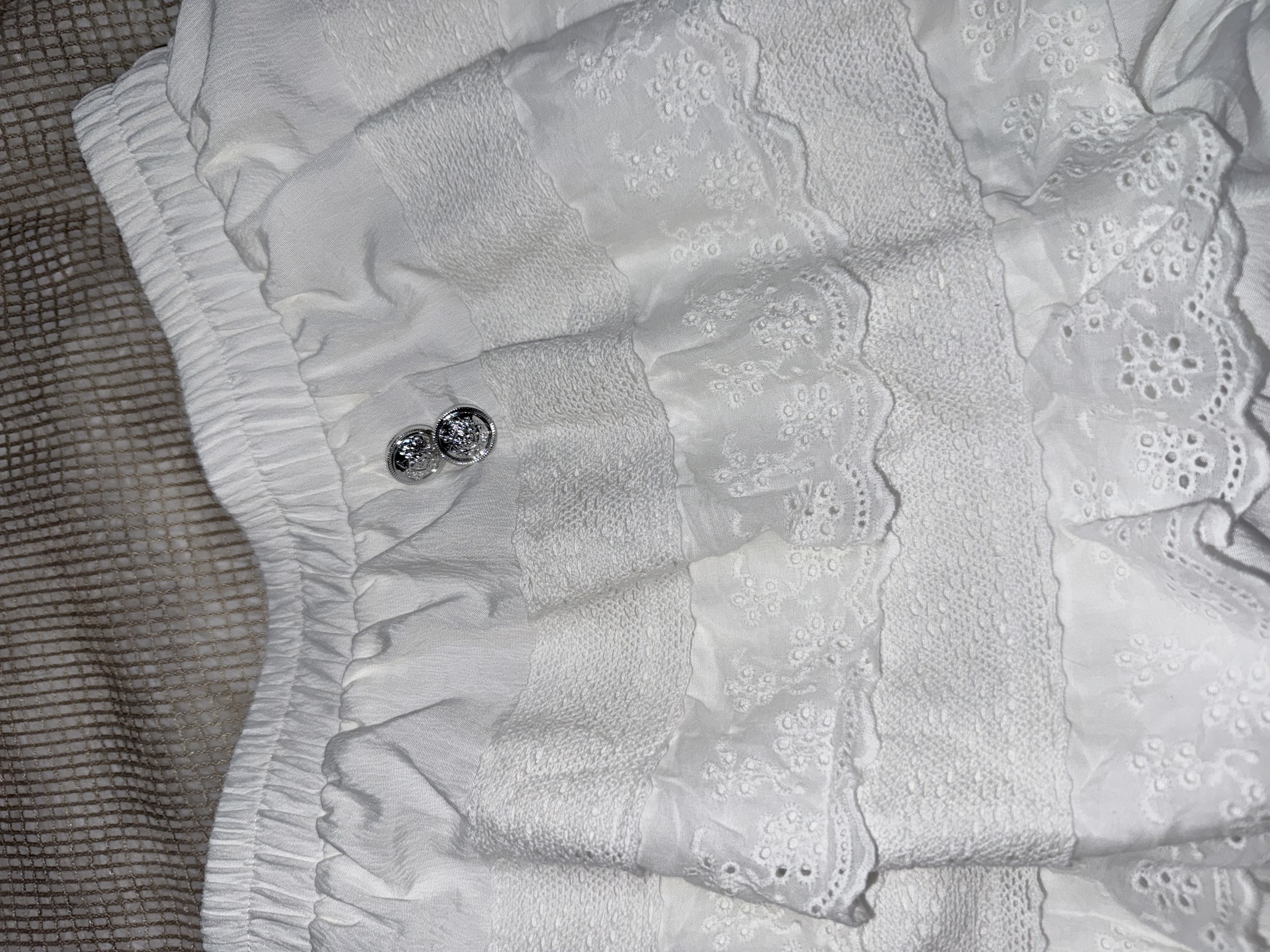 Tiered Ruffle Lace Bloomer Shorts with Bow Accents