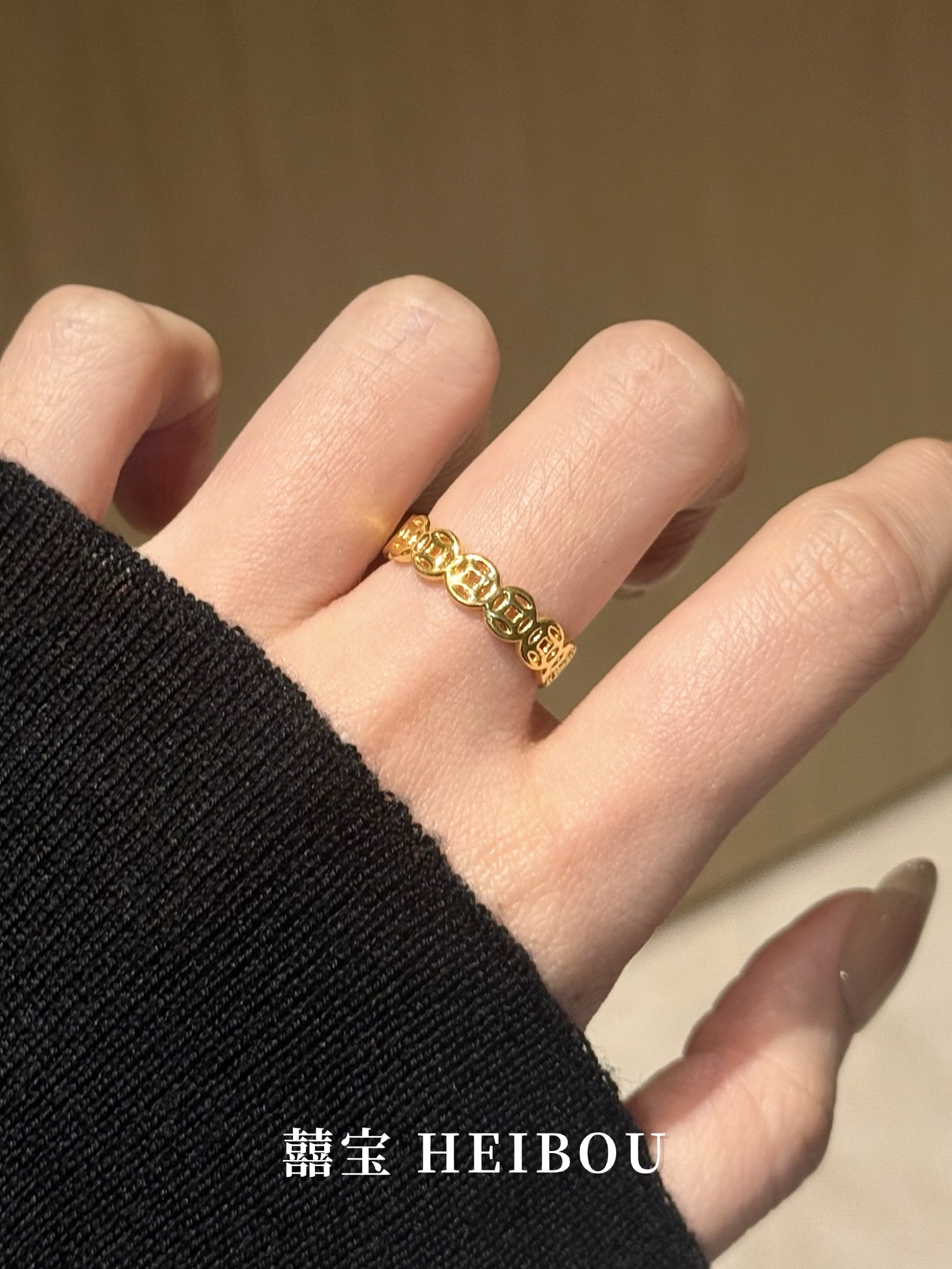 【无氢5D】铜钱戒指