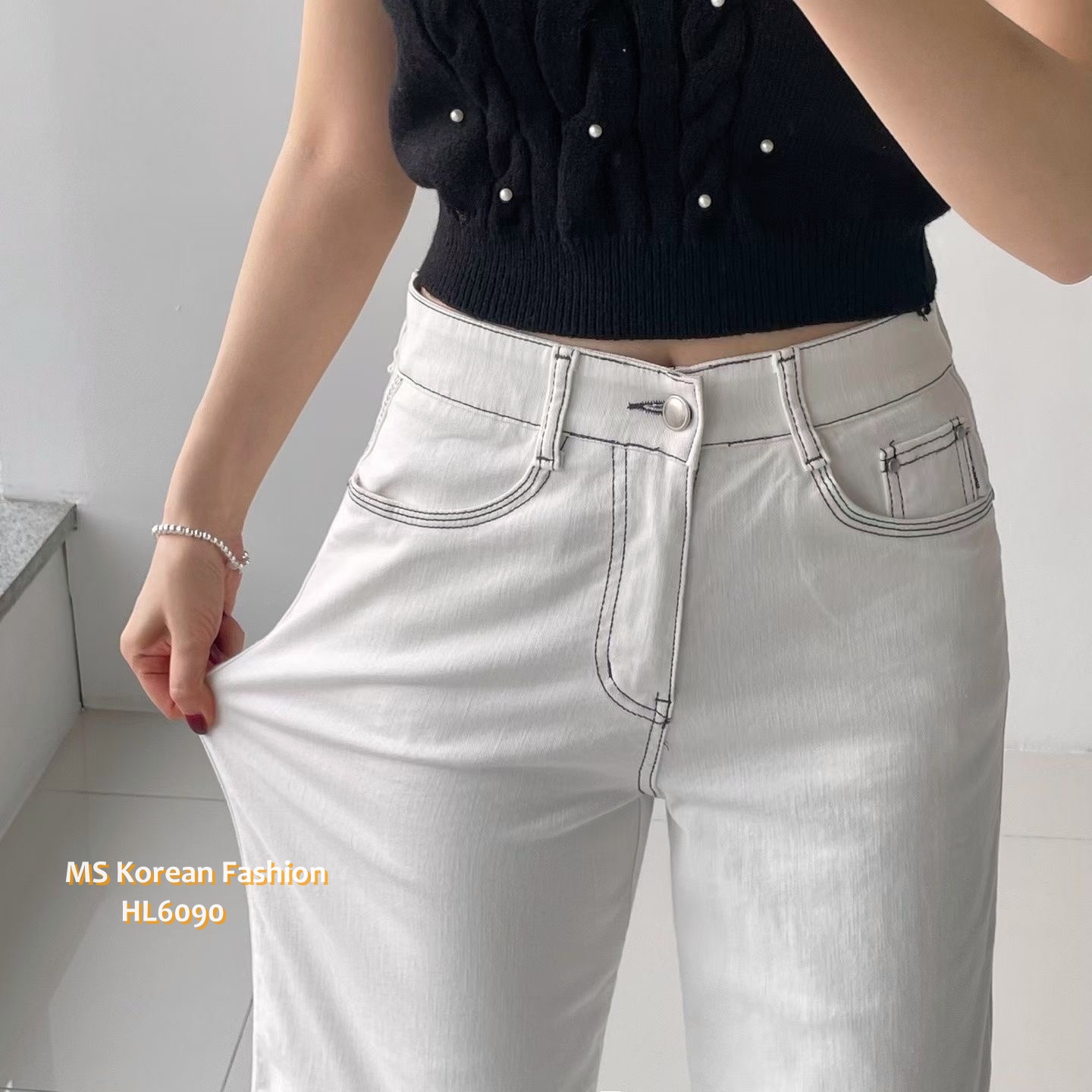 HL6090 韓國🌼Howluk春版九分闊筒褲