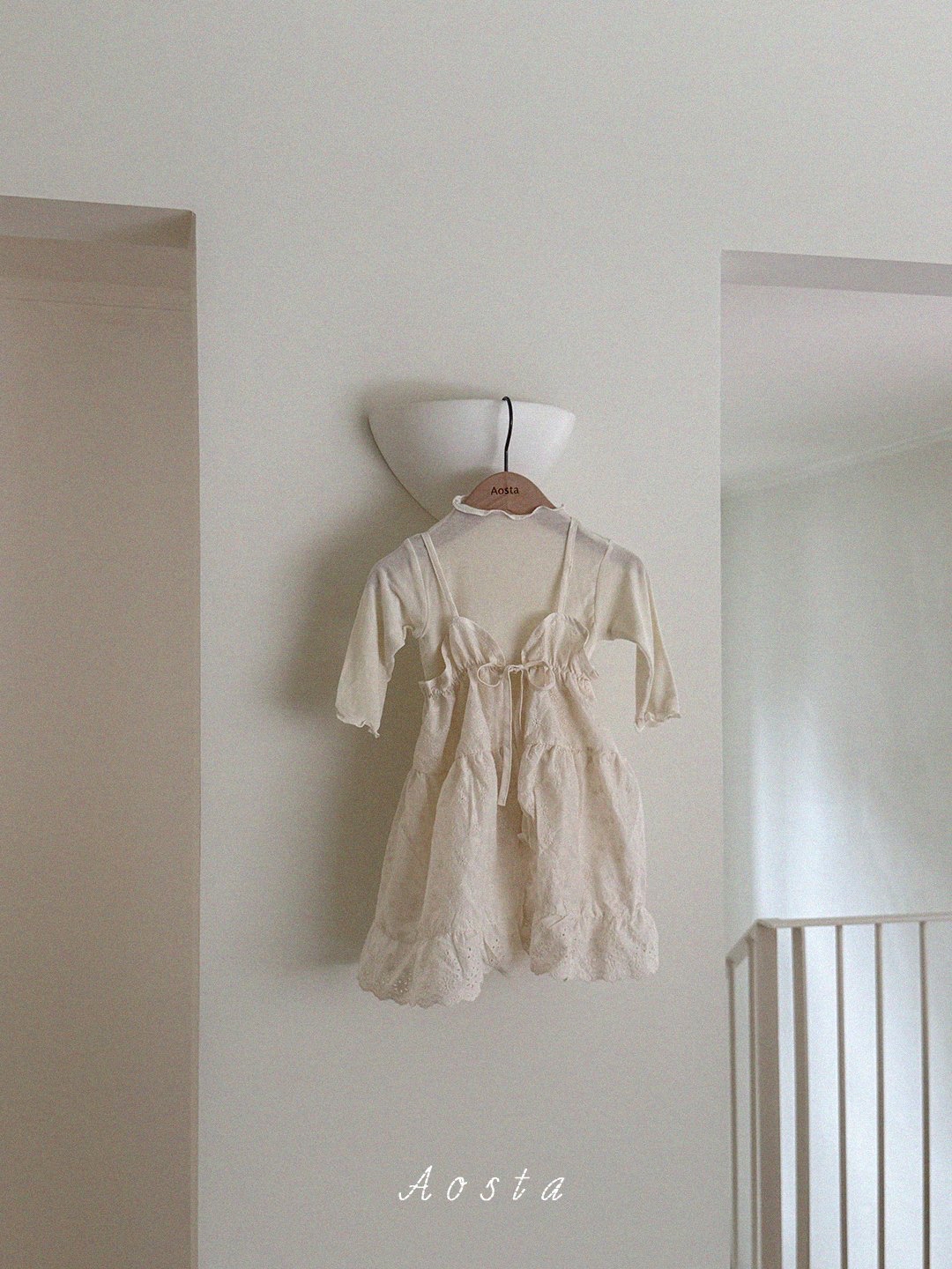 Aosta | [Lace Cotton Open Dress]