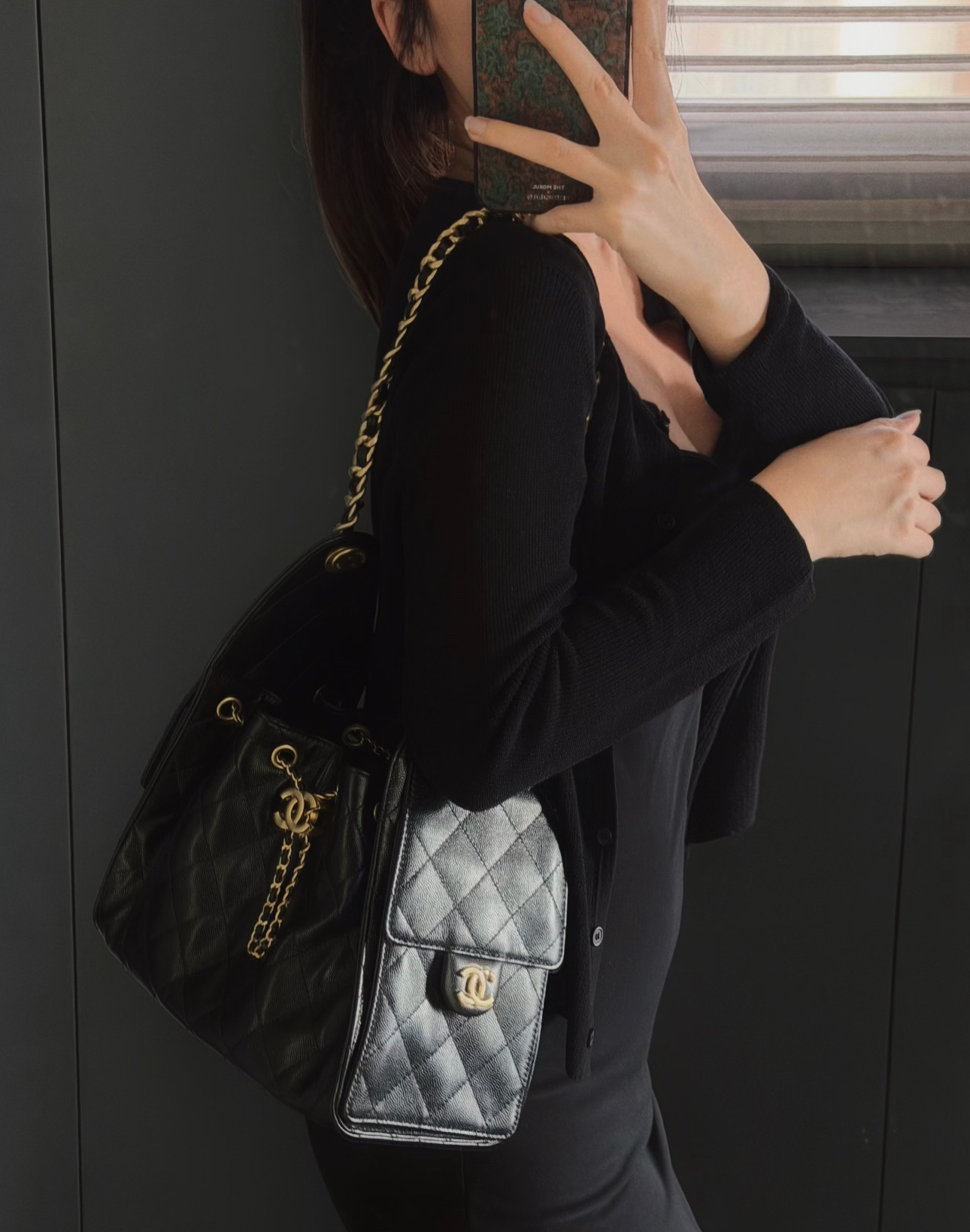 Chanel 25Bag 黑金荔枝皮 Small