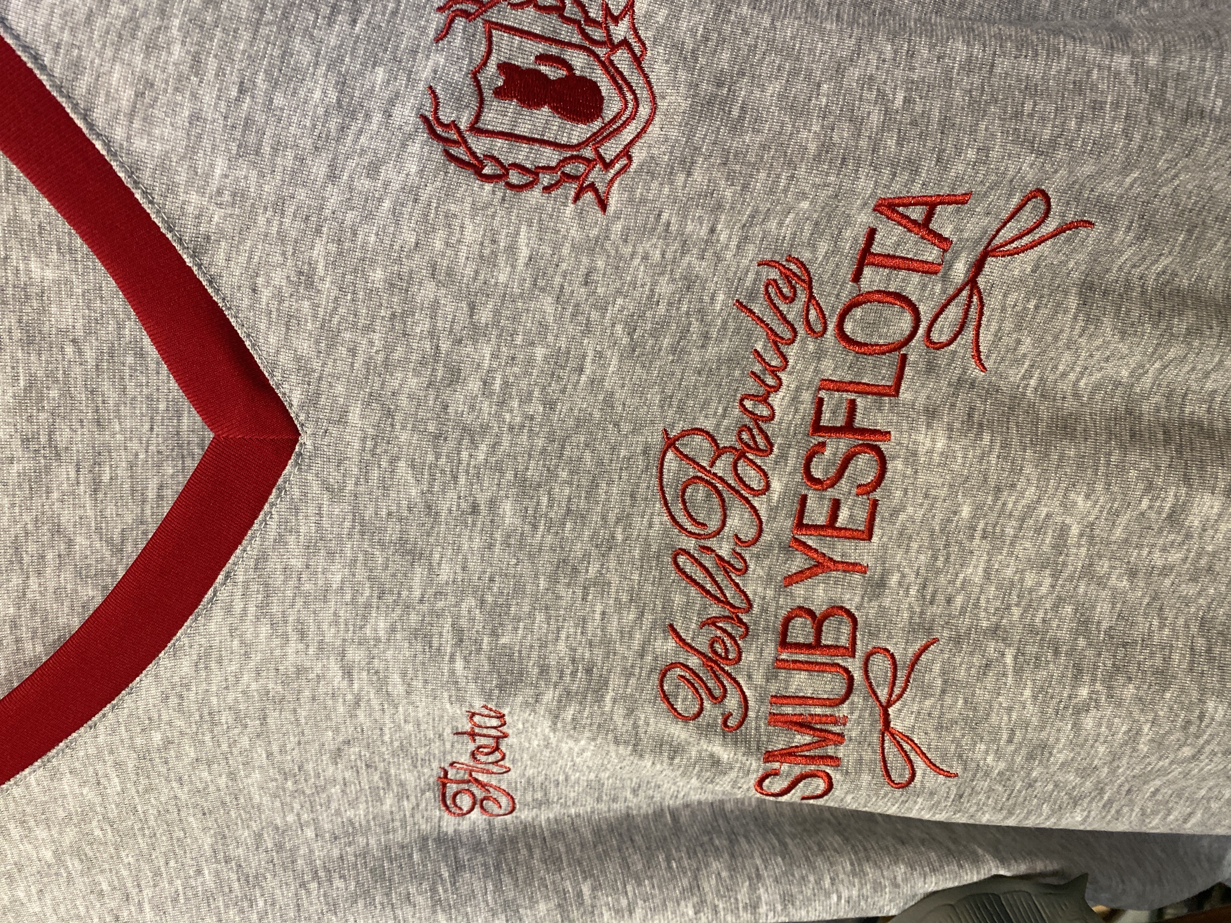 💥4646号-V领刺绣字母弹力修身上衣