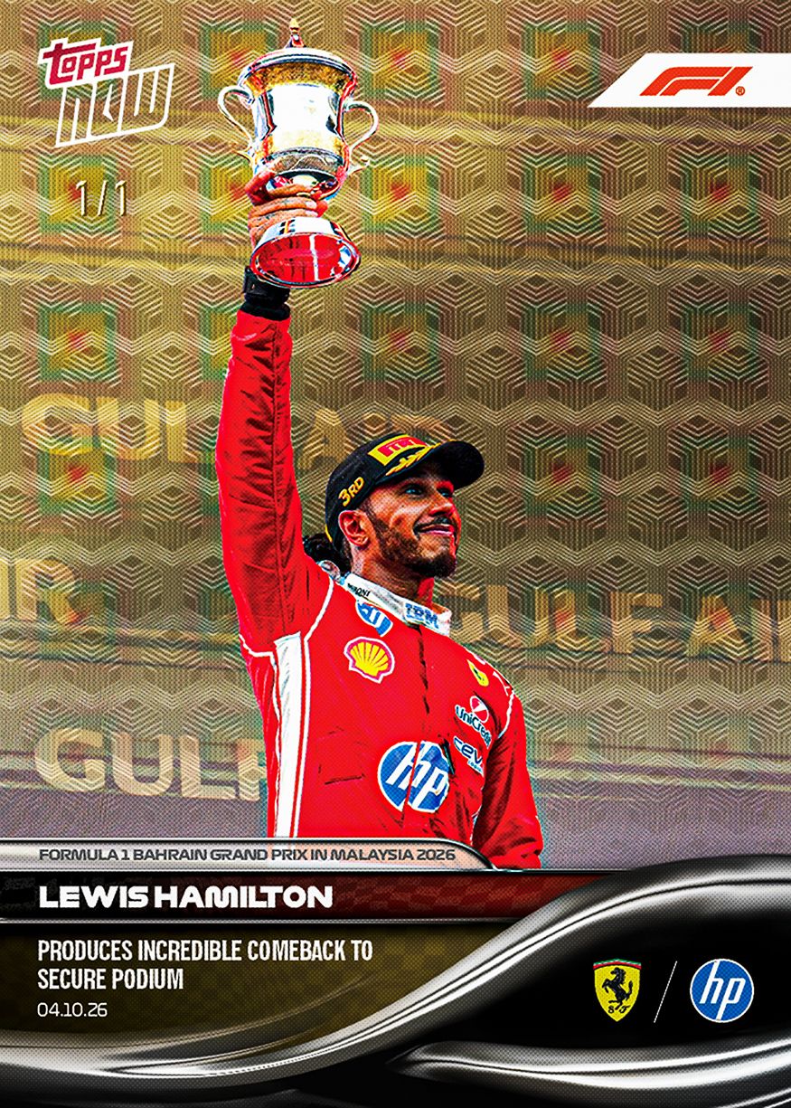 Lewis Hamilton - 2026 F1 Topps NOW® #65 Bahrain GP in Malaysia 逆轉登台卡【團購】