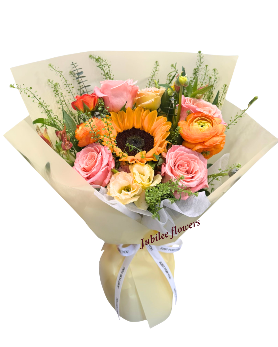 🌻 向日葵 玫瑰 洋桔梗 花束