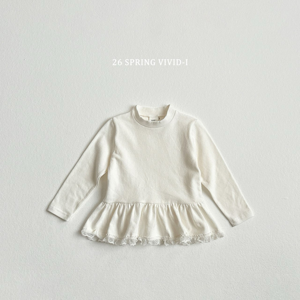 🌸預訂 韓國直送🌸🇰🇷VIVIDI三色蕾絲花邊裙擺長袖上衣