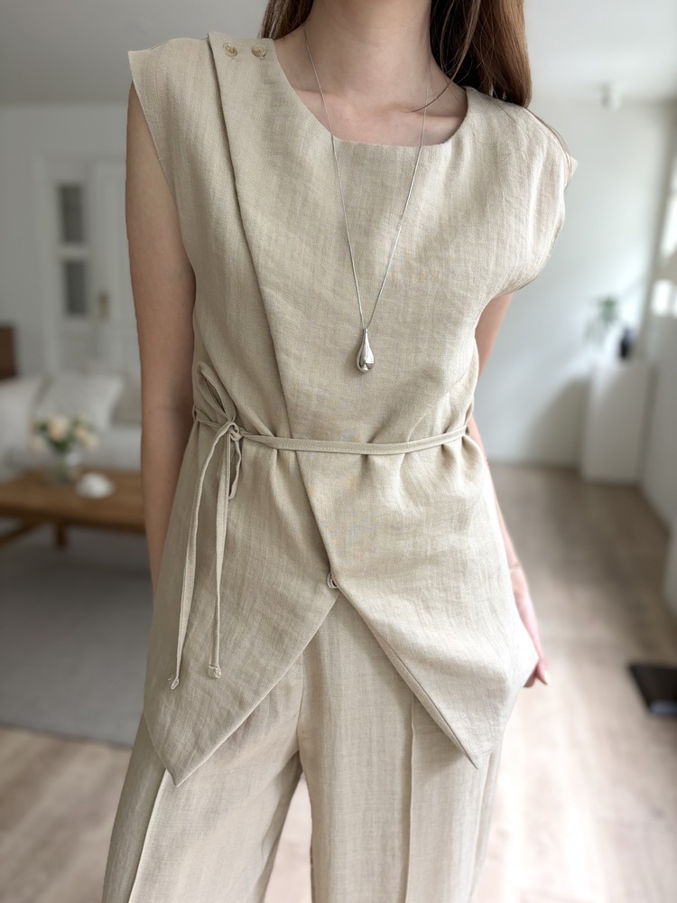 The Fine Linen Summer Set (Beige)