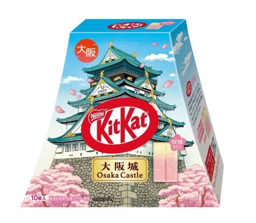 【日本限定直送】 KITKAT 大阪城限定 (櫻花口味)白朱古力  - 1盒 - 現貨