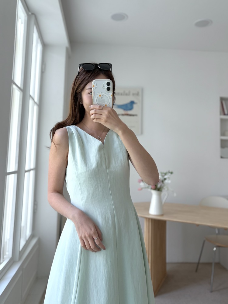 Daphne Flare Dress (Mint)