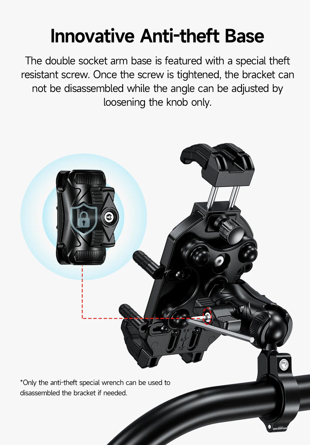 Ulefone Armor Mount Pro AM02 厚款 360° 旋轉自行車支架 Universal Handlebar Phone Mount