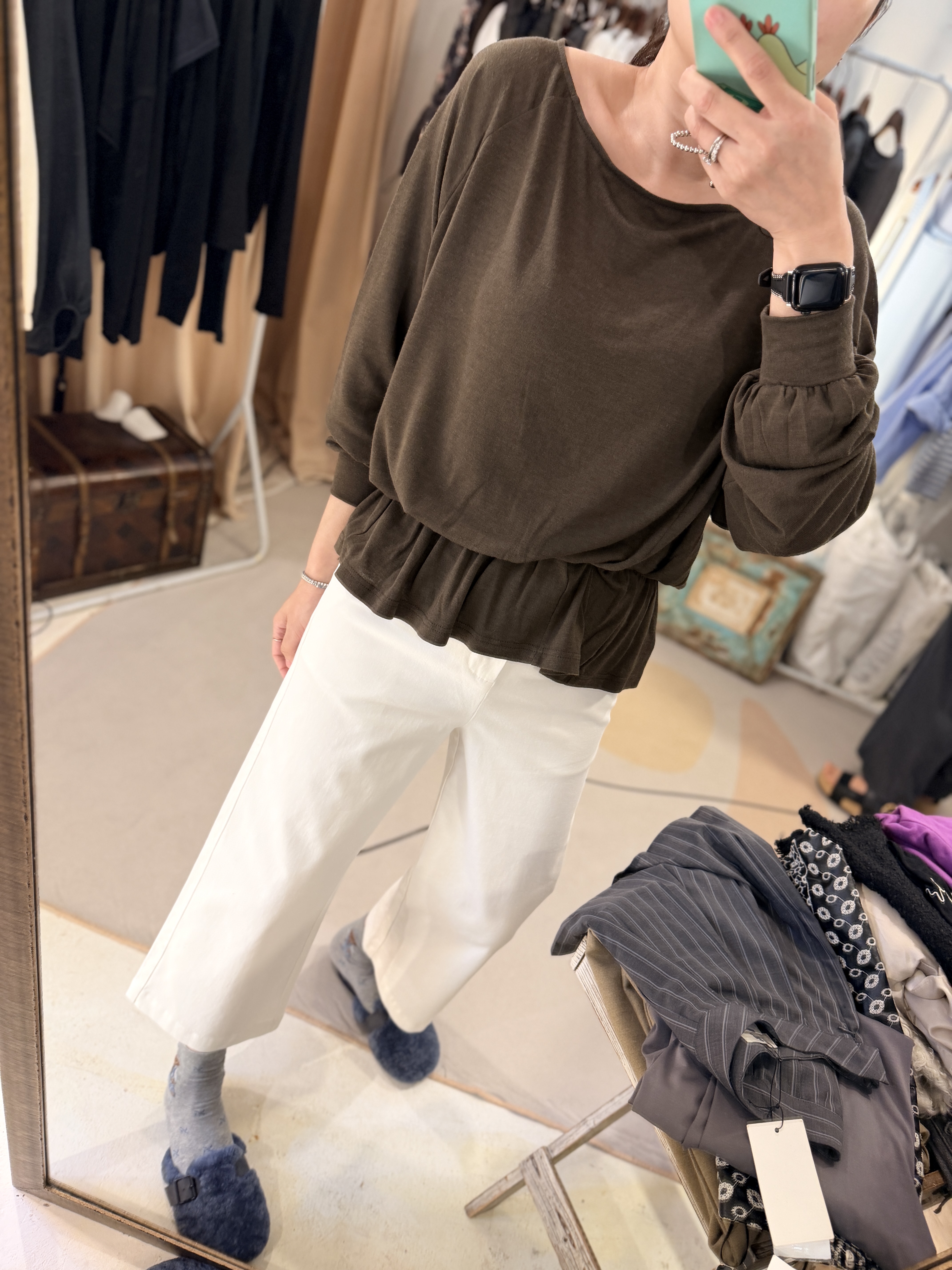 Off-shoulder designed top