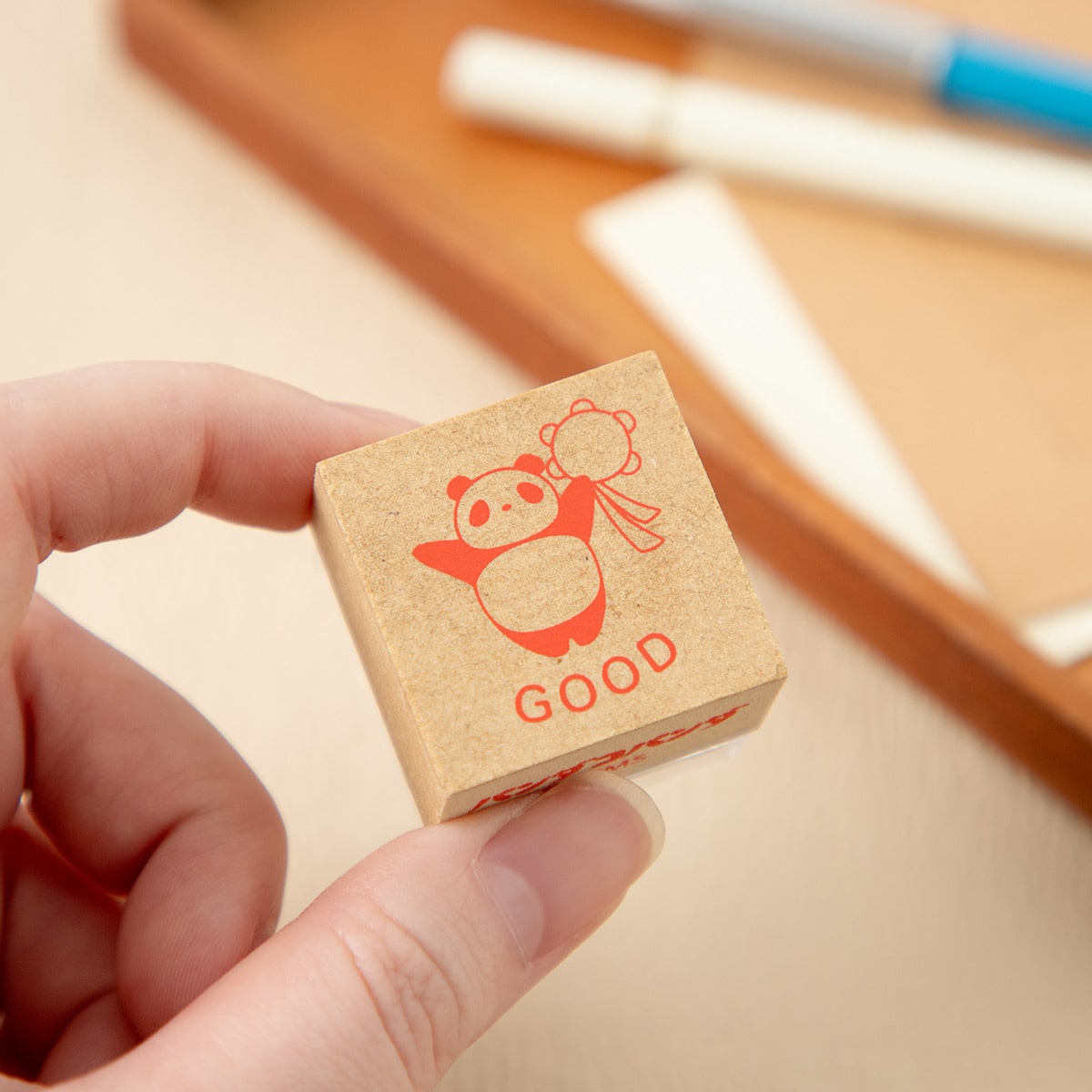 現貨｜Panda Go Panda 熊貓家族 吉卜力 日版 木製 印章 (GOOD PNN-135) 