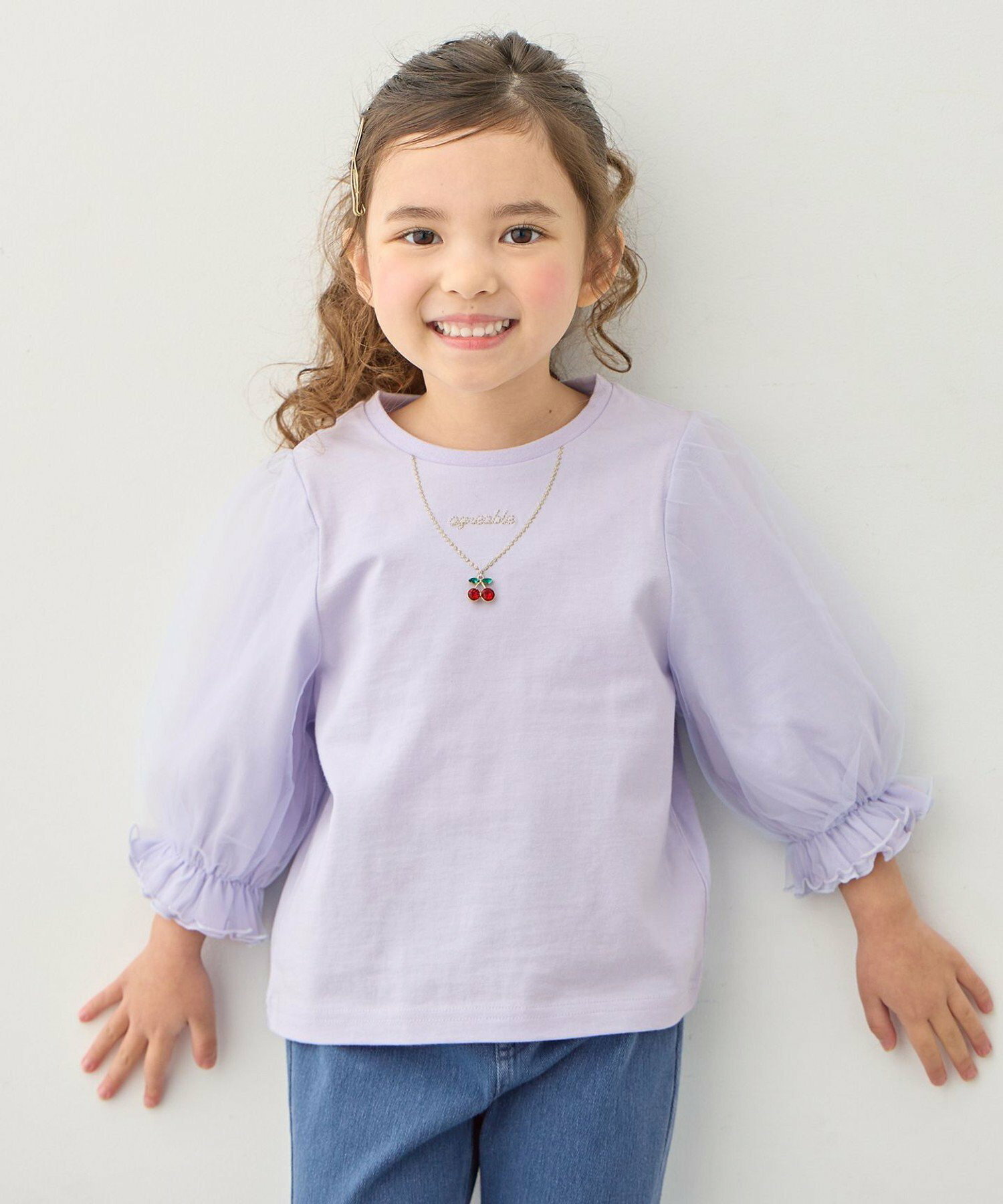 🆕【⭐訂購⭐】 🇯🇵日本直送🌀刺繡櫻桃寶石項鍊 薄紗 七分袖上衣［3款選］🌀[ELBA-0194][260310]