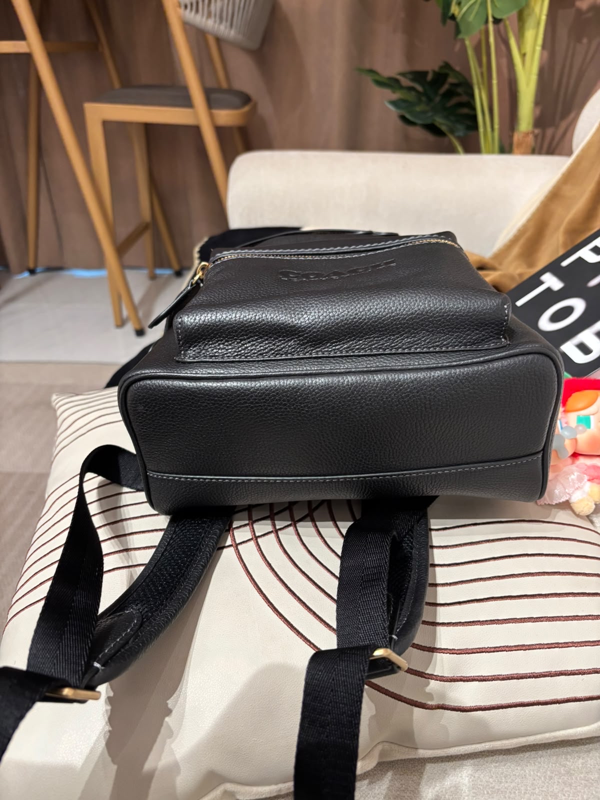 Coach Backpack Black Calfskin 100%Authentic, 99%New ✅Dust bag