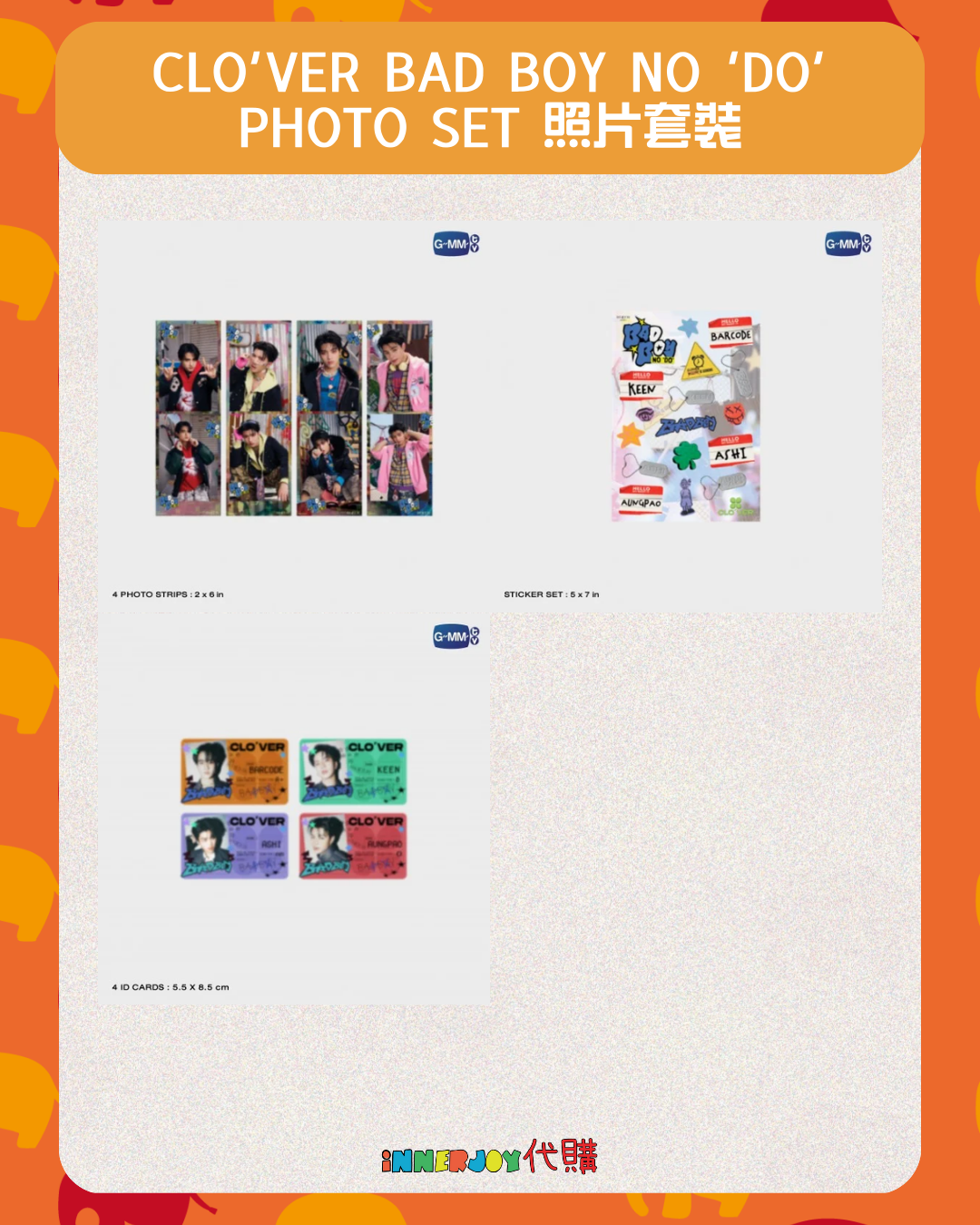 預購 | CLO'VER - CLO’VER BAD BOY NO ‘DO’ PHOTO SET 照片套裝