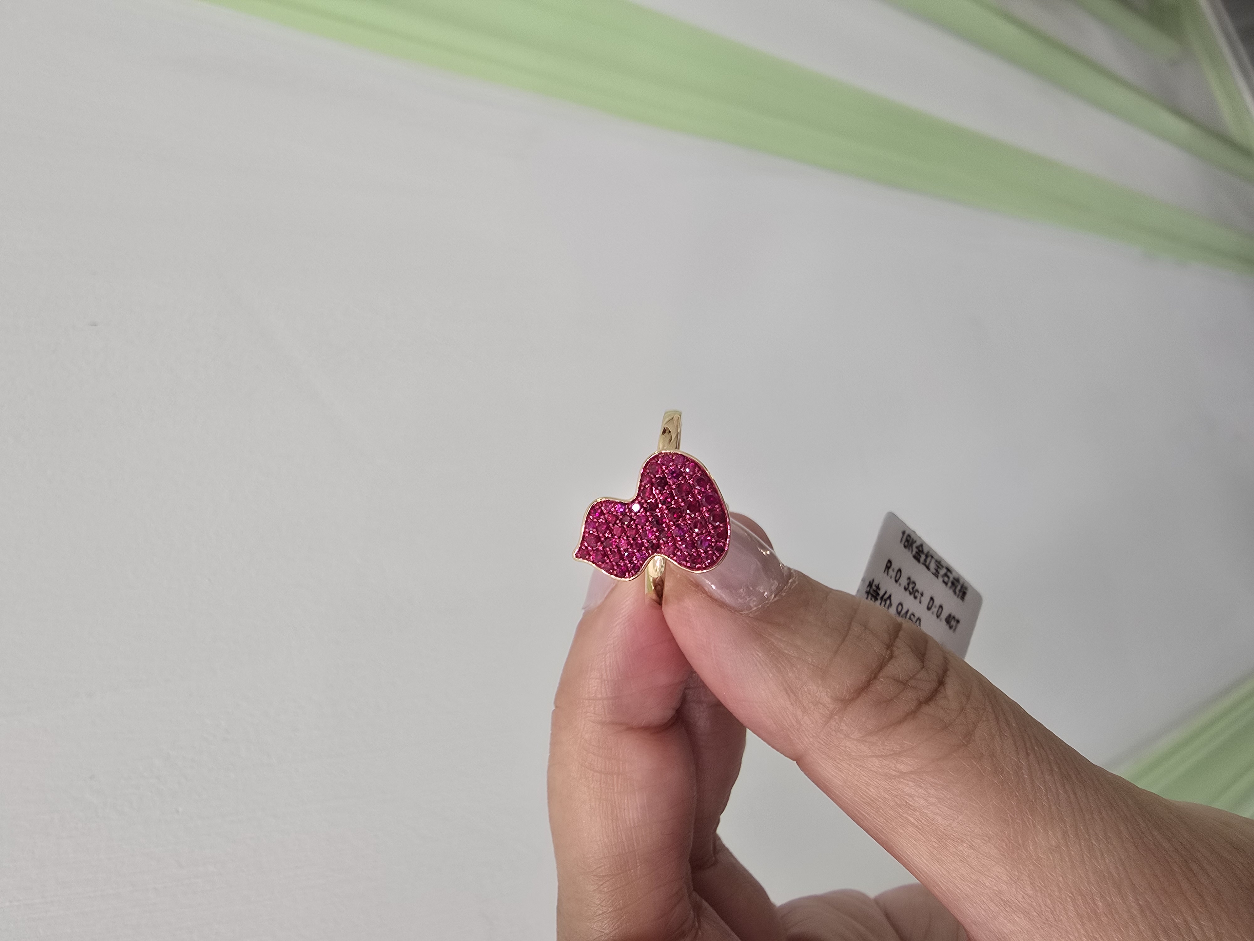 18K 紅寶石戒指R