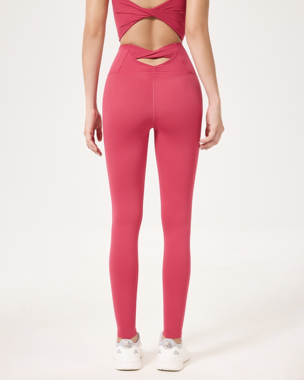 新款蝴蝶扭結收腹提臀高腰瑜珈褲