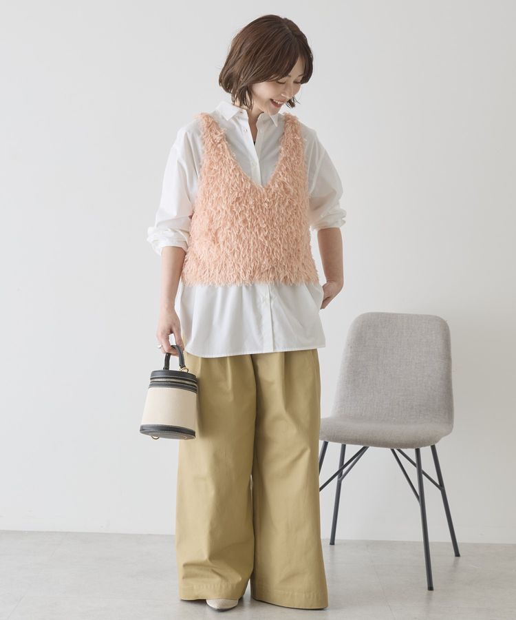 日本預購 V領羽毛背心