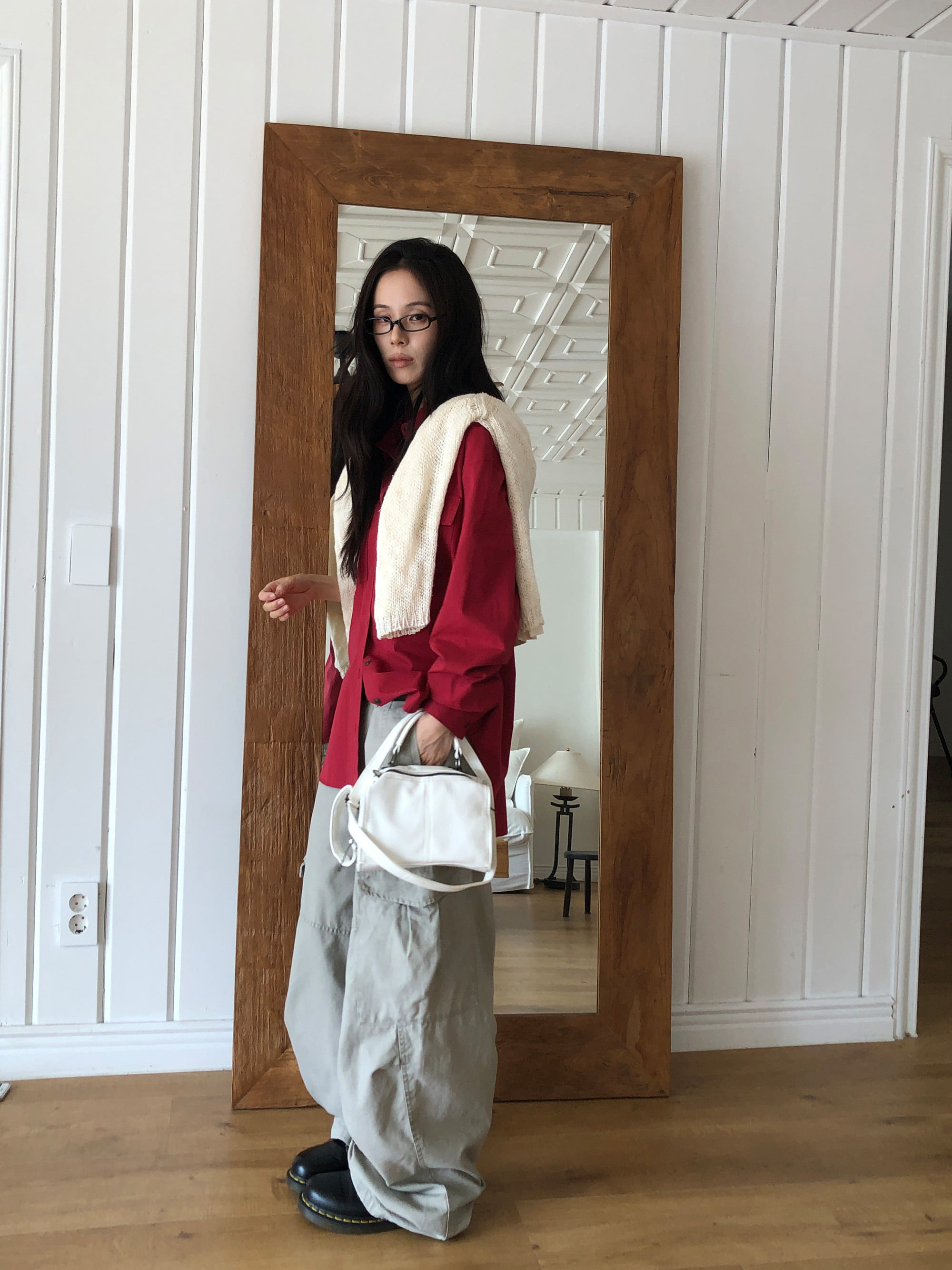 Cotton Wide-Leg Cargo Pants