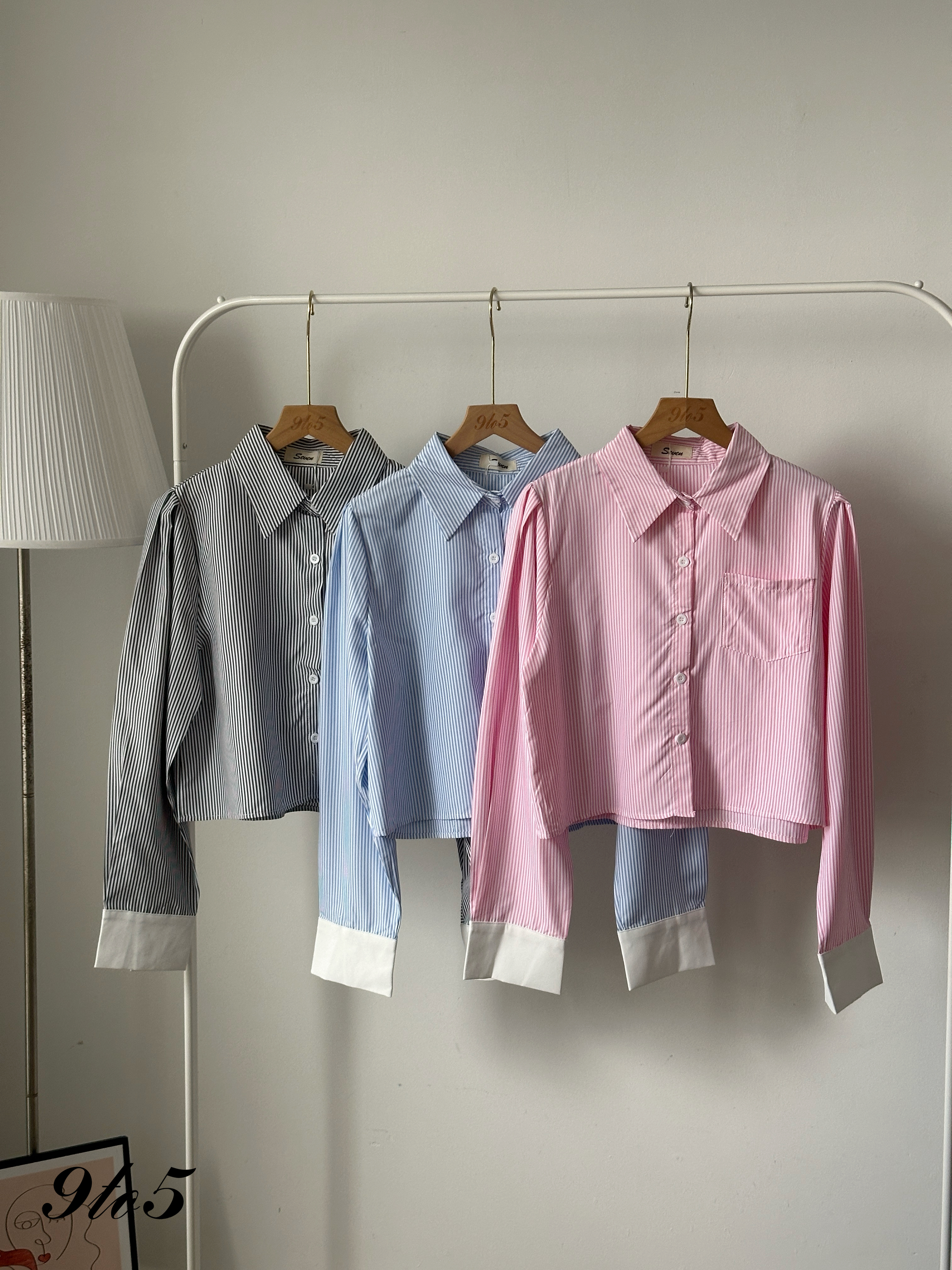 T4225 Long Sleeve Stripe Shirt - 3 Colors 