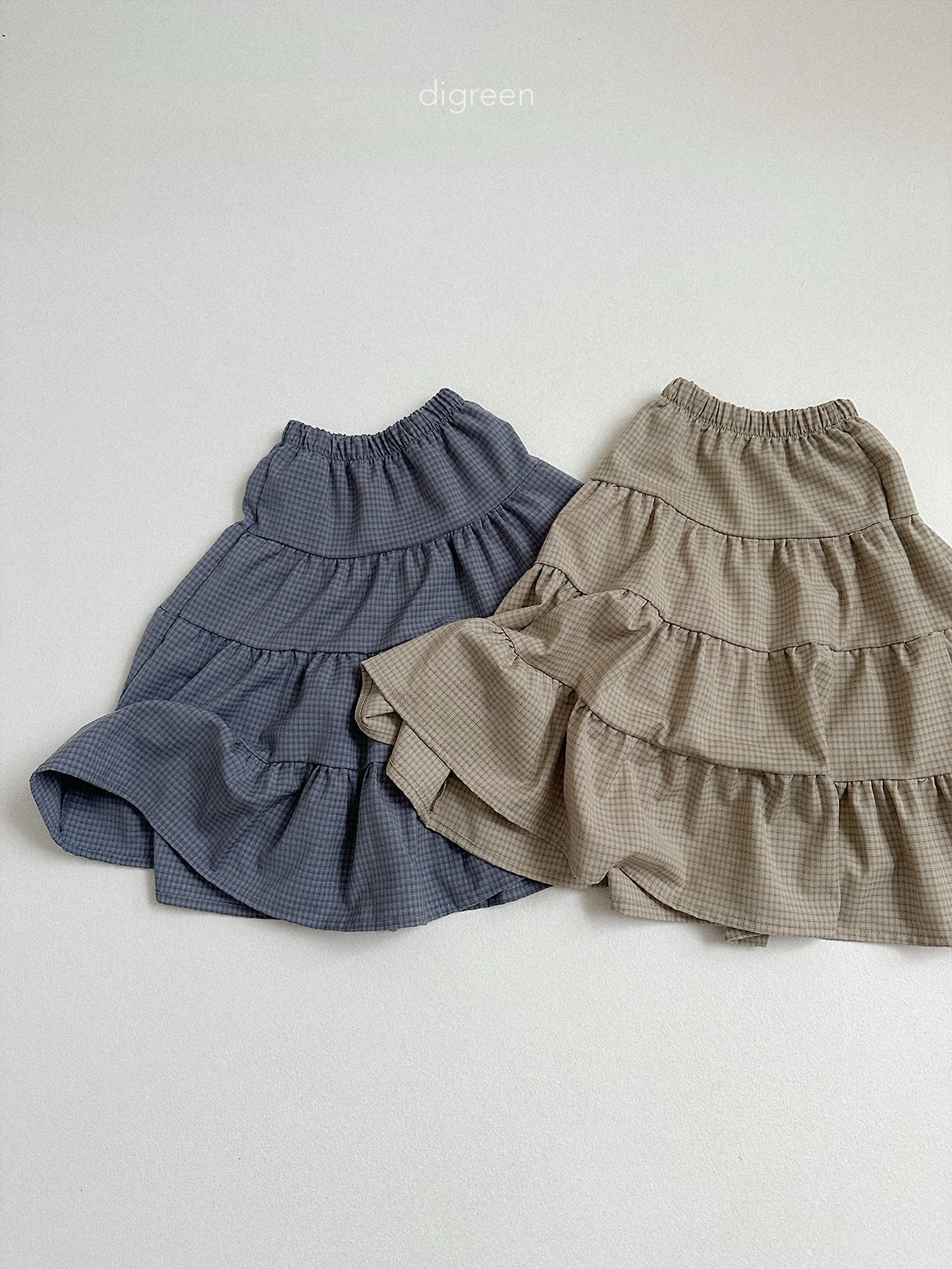 Digreen | check ruffle skirt 
