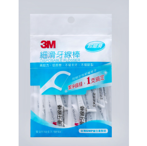 DF02/3M細滑牙線桻(獨立包裝)32PCS