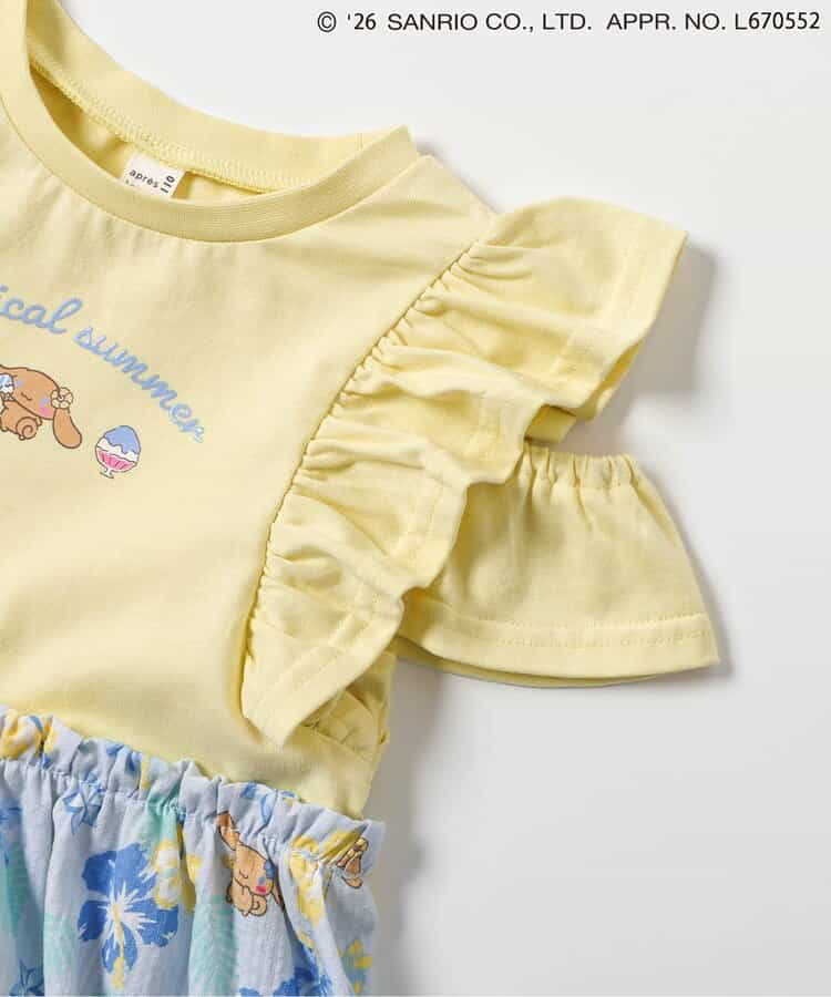 🇯🇵預訂 日本直送🇯🇵Apres les cours x Sanrio系列三色烘烤人物印花花卉滿拼接荷葉邊連身裙