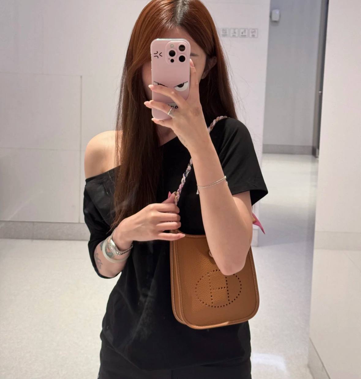 Mini Evelyne 金棕金扣 TC G Stamp