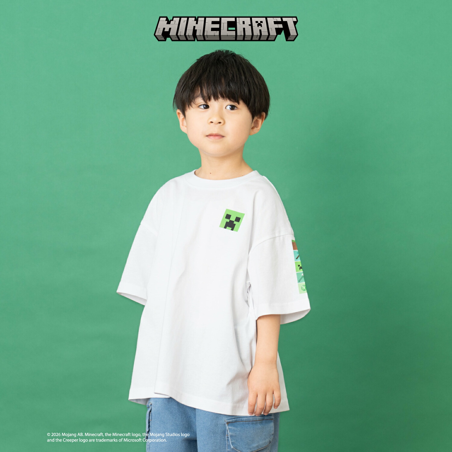 🆕【⭐訂購⭐】🌀🇯🇵 日本直送🌀#Minecraft 前後衣袖 簡約印花 短袖Tee [3款選] 🌀 [ELFA-0132][260716]