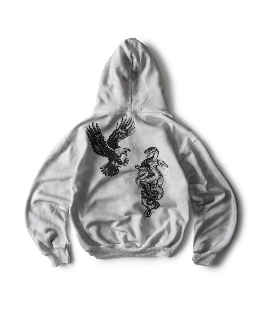 NOB WAX DIRT WHITE ZIP-UP HOODIE