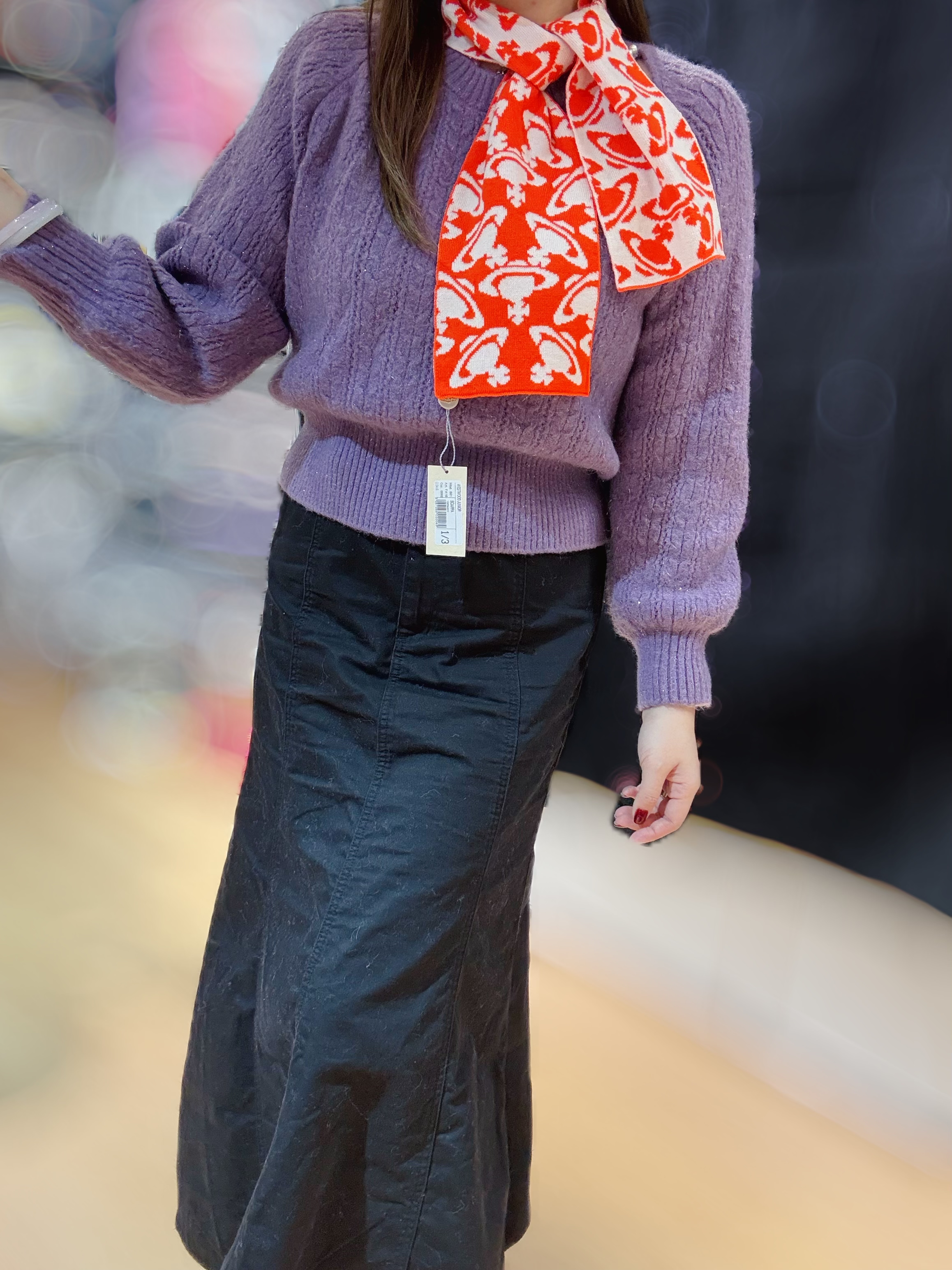 VW junior scarf orb/m/orange