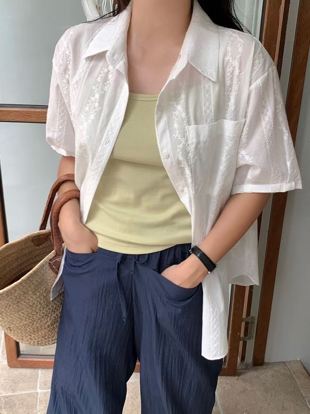 221410 Pocket Lace短䄂恤衫