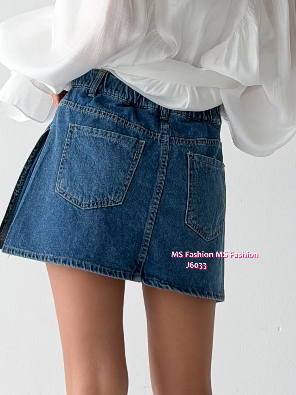 J6033 韓國🇰🇷型格側開叉牛仔裙褲