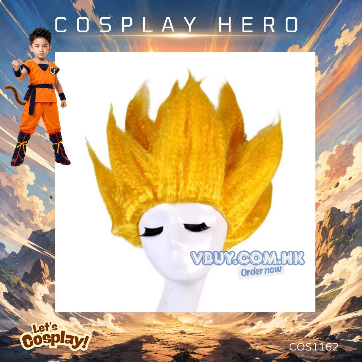 七龍珠孫悟空 Cosplay 兒童動漫角色造型扮演服裝 Dragon Ball Kids Costume 萬聖節造型 Lets Cosplay cos1160