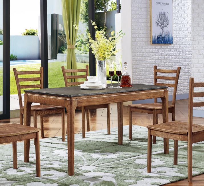 蒙古黑火燒石長餐枱