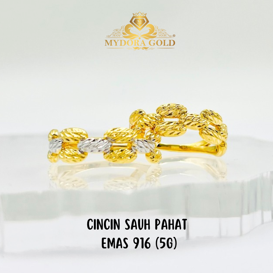 MYDORA Cincin Sauh Pahat (5G) l EMAS 916/22K