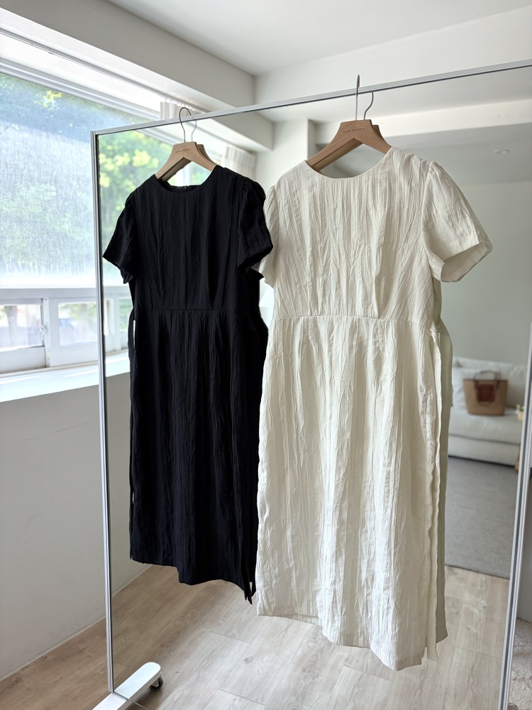 Lune Textured Dress (Ivory)