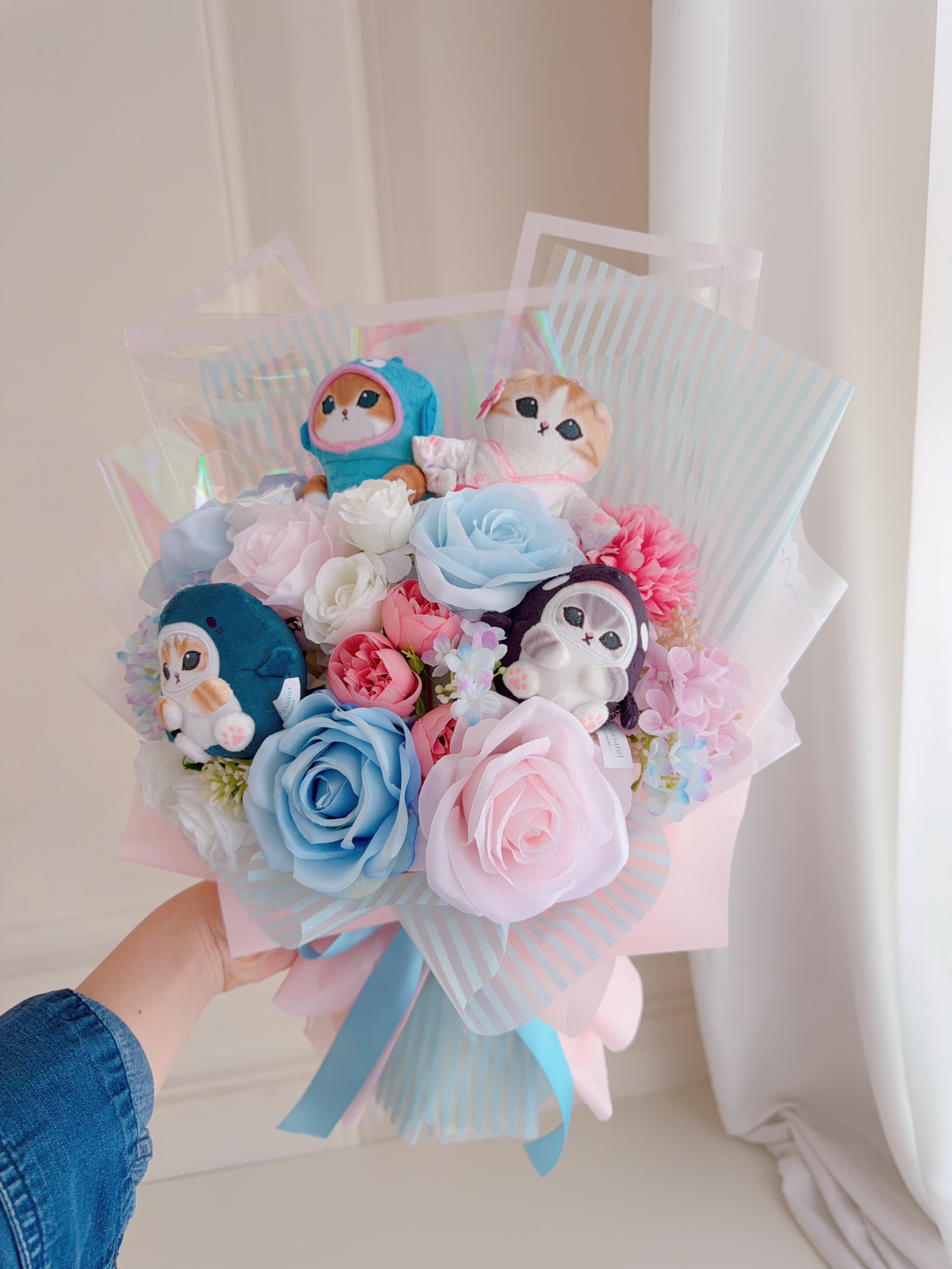 (現貨)mofusand貓貓公仔花束