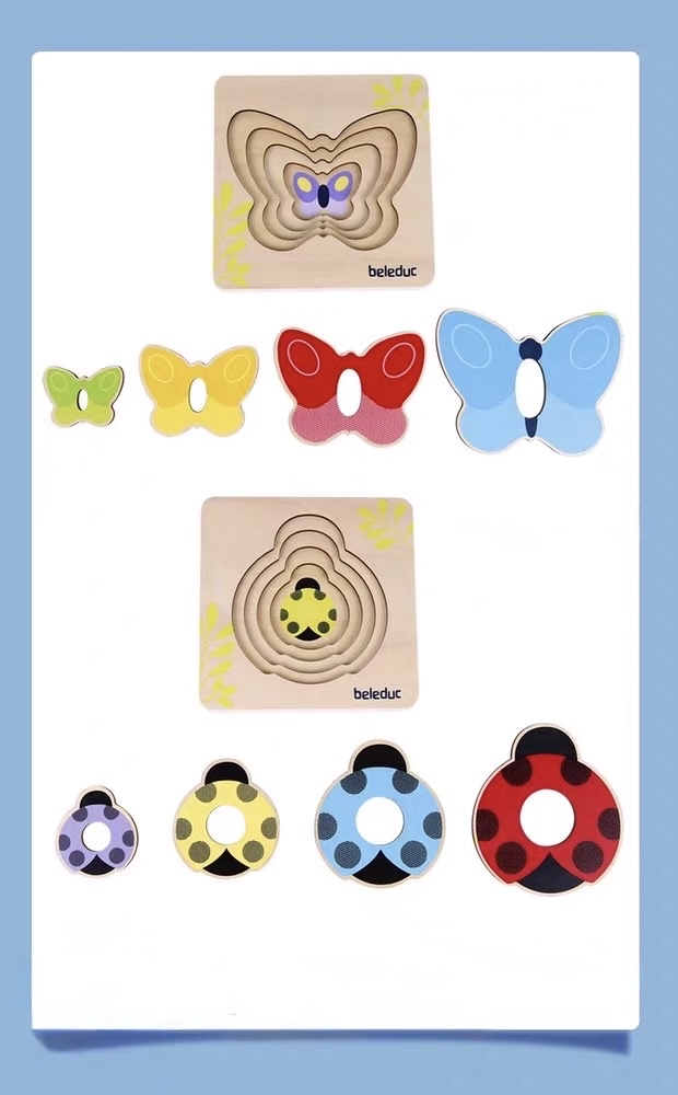 (F0641) Beledue多層拼圖（蝴蝶/甲蟲）