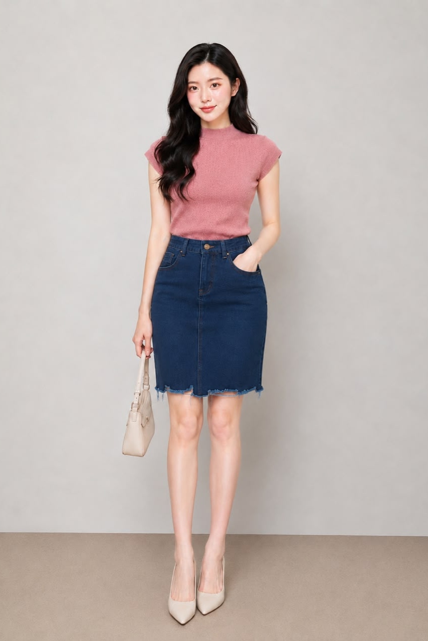 307321 Golden Aura Mock Neck Knit Top