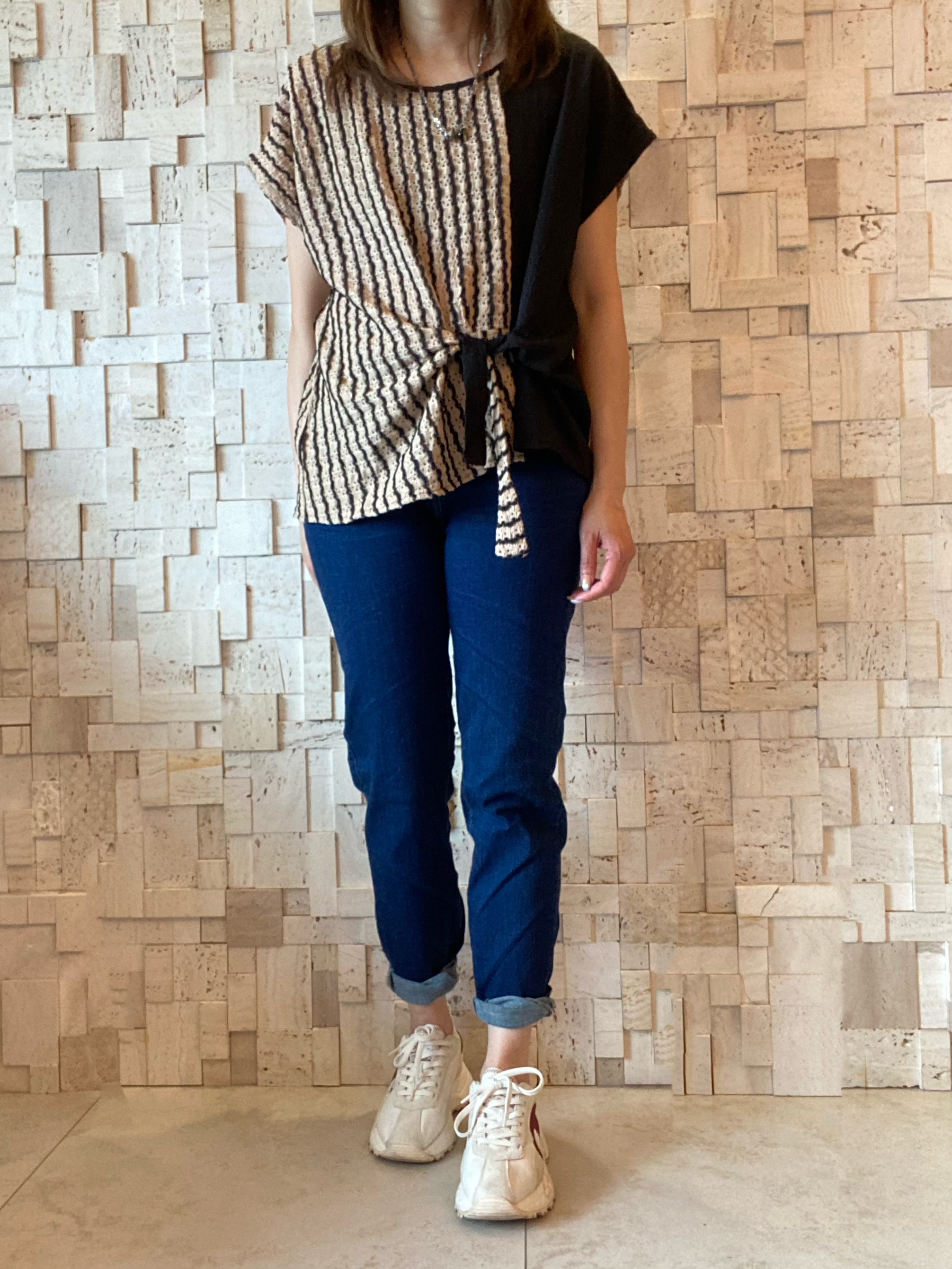 #2077 不對稱撞色Top 🔆