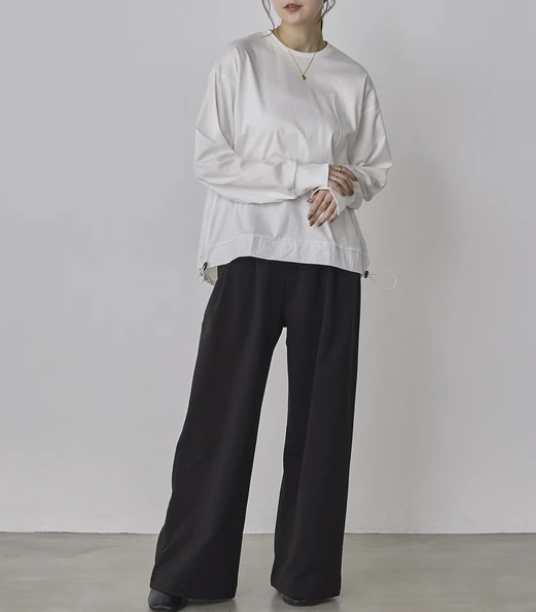 拼接設計上衣 - 2026 流行穿搭  長䄂上衣 春夏時尚穿搭 獨特設計 成人休閒 日常穿搭 易於配搭 日本直送   #JP-I-260024