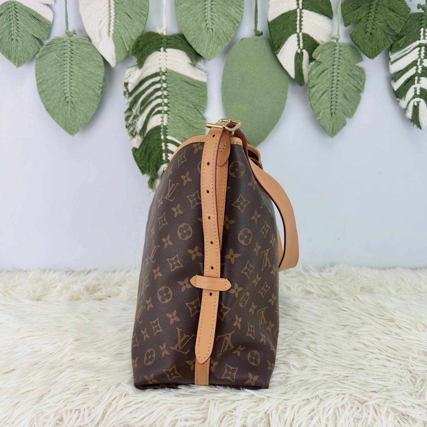 LV 🤍PRE OWNED 啡色老花 CarryAll MM Size 單肩斜肩包🤎