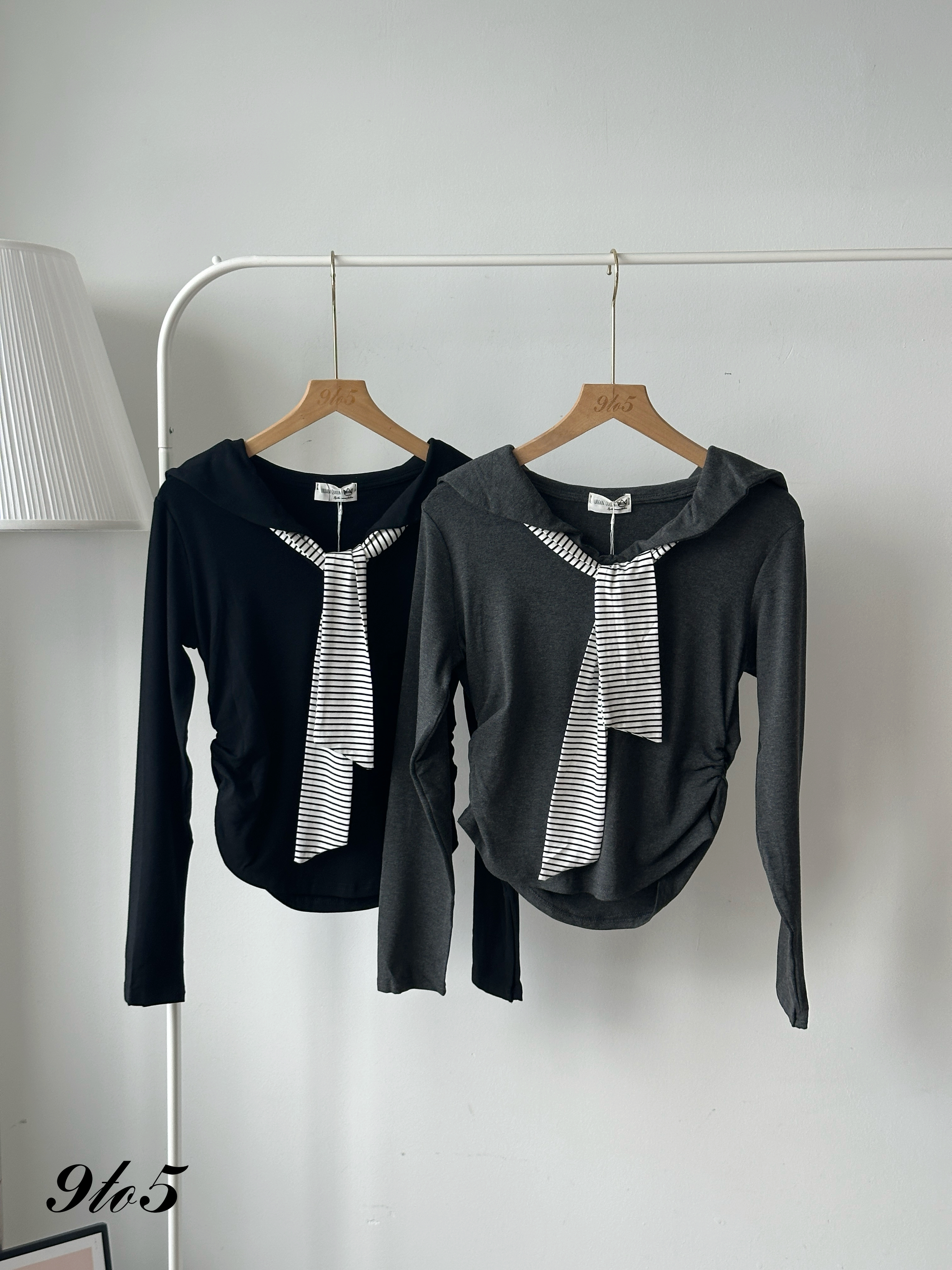 T4202 Long Sleeve Preppy Top - 4 Colors 