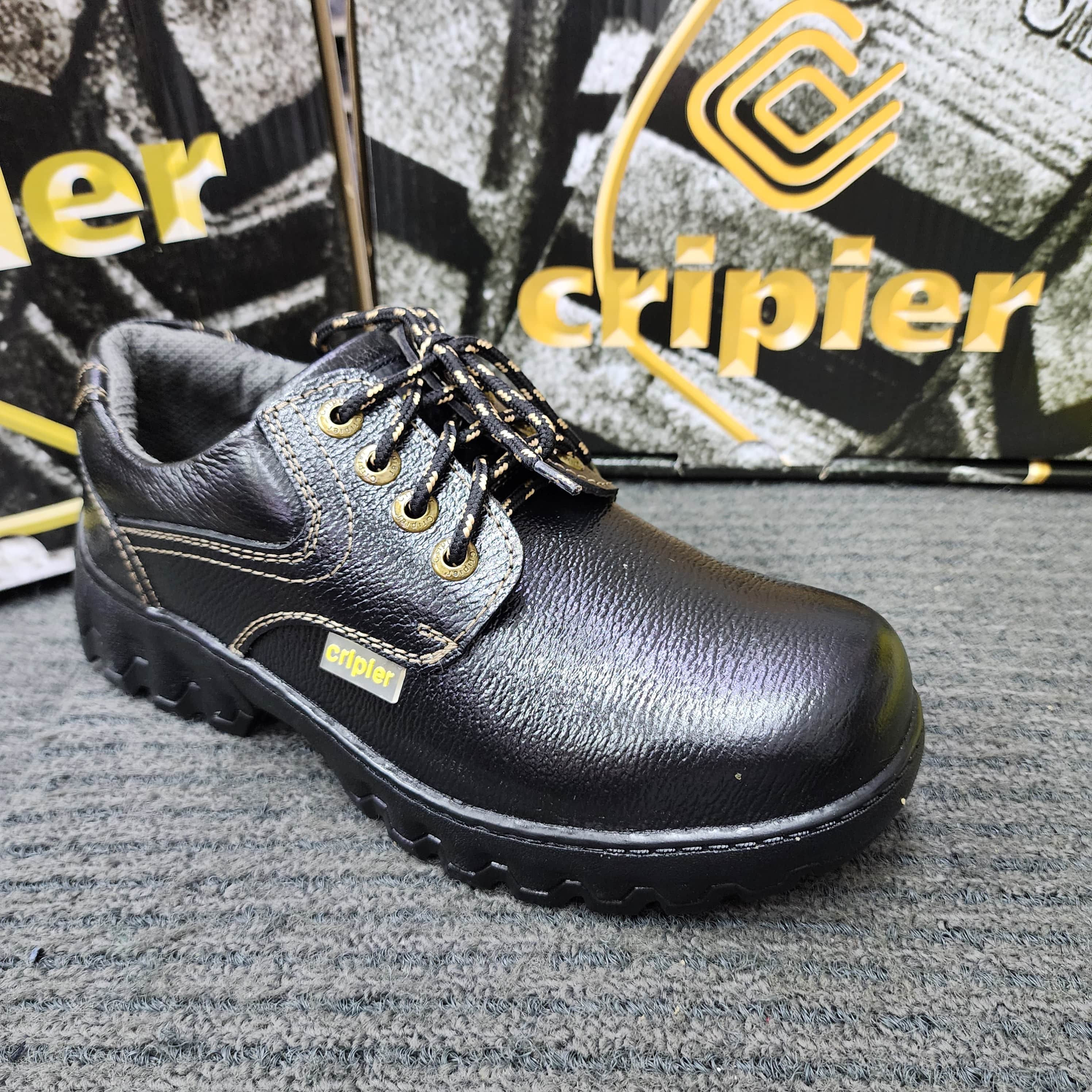 CRIPIER SAFETY SHOES 6011-63A Safety Boots Kasut Safety (100%ORIGINAL) MADE IN MALAYSIA Black Kasut Keselamatan