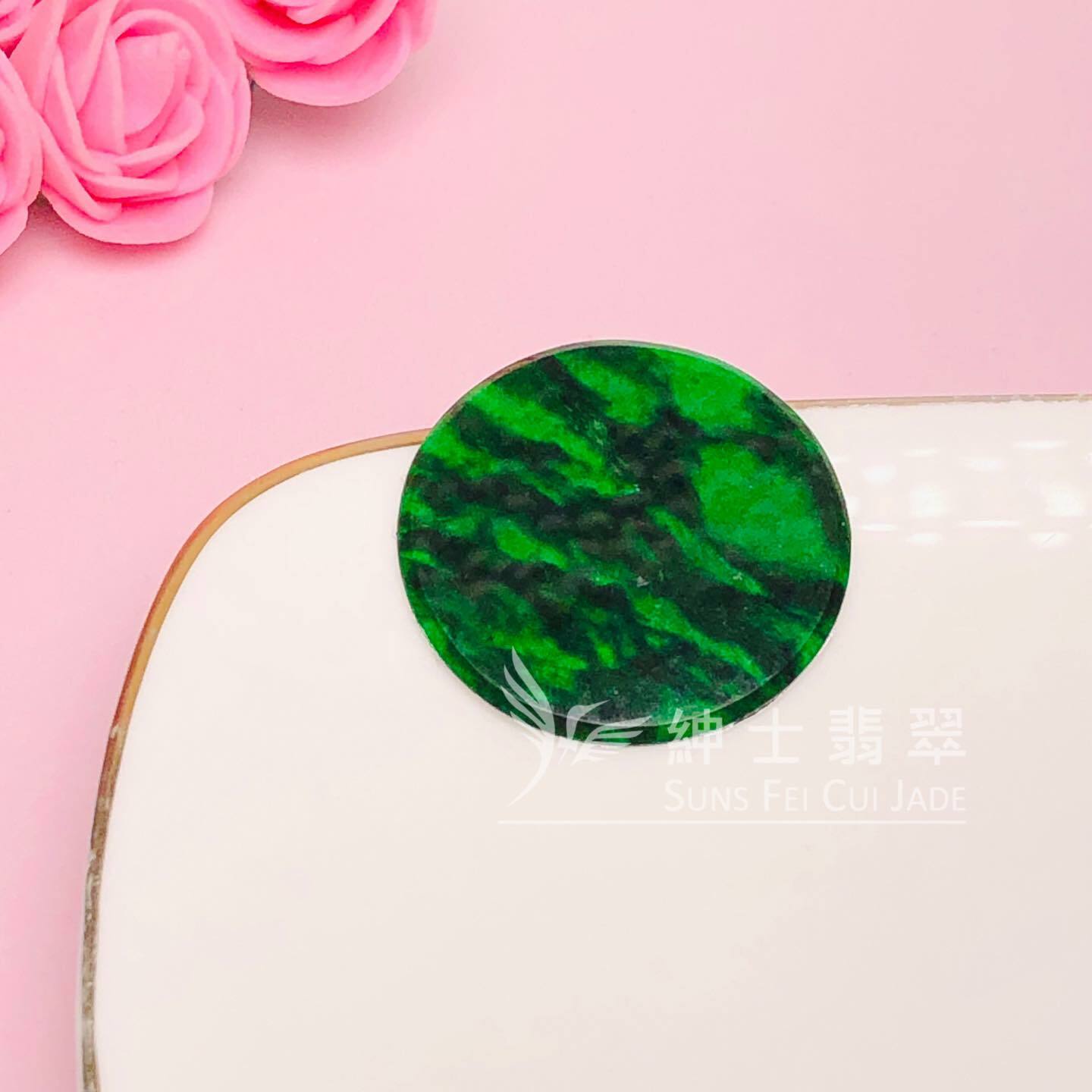 豹紋花青圓牌 - 8