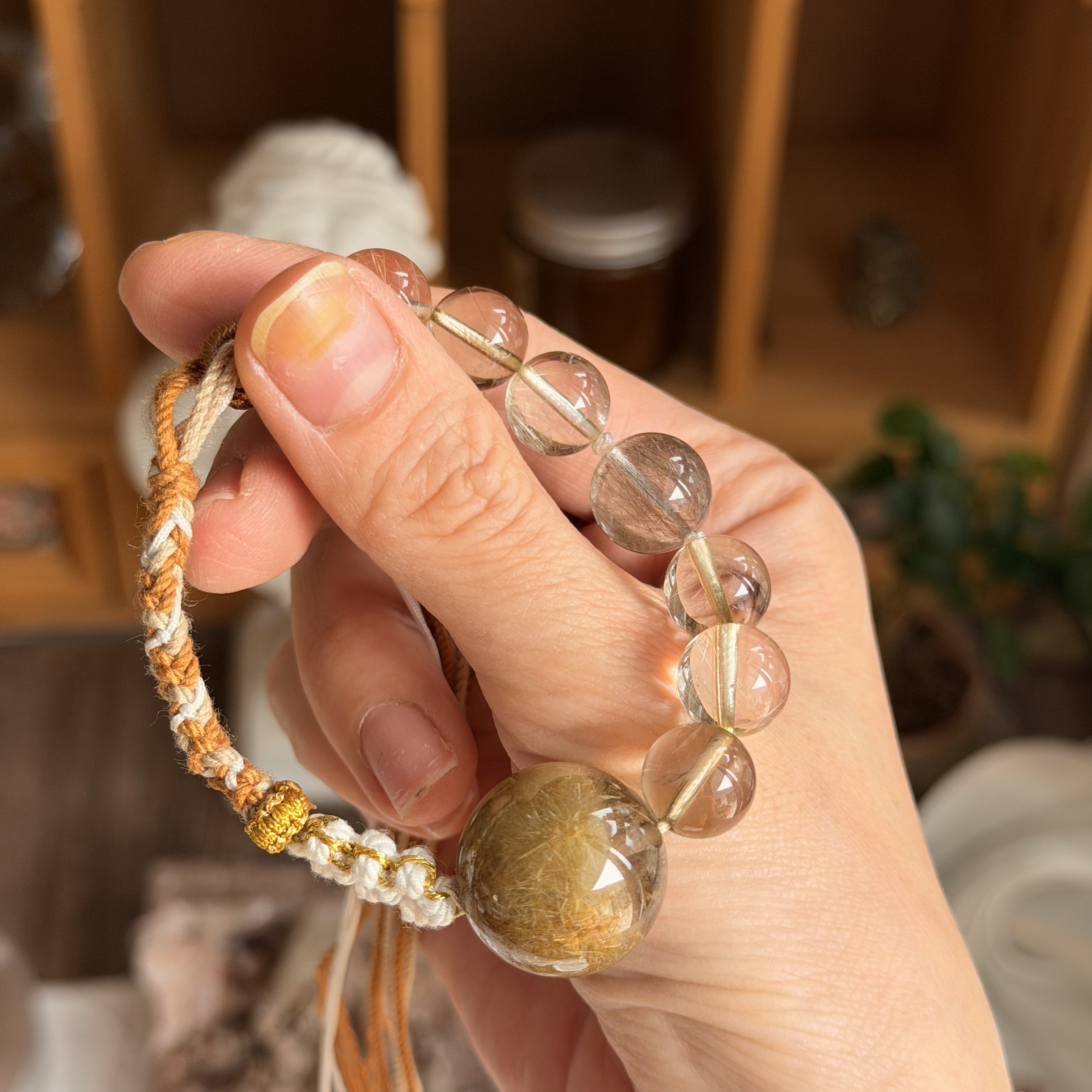 魔鬼髮晶/銀髮晶+金髮晶襯手繩系列